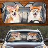 Two Corgis Family Car Windshield Auto Sun Shade Windshield Accessories Decor Gift Nearkii