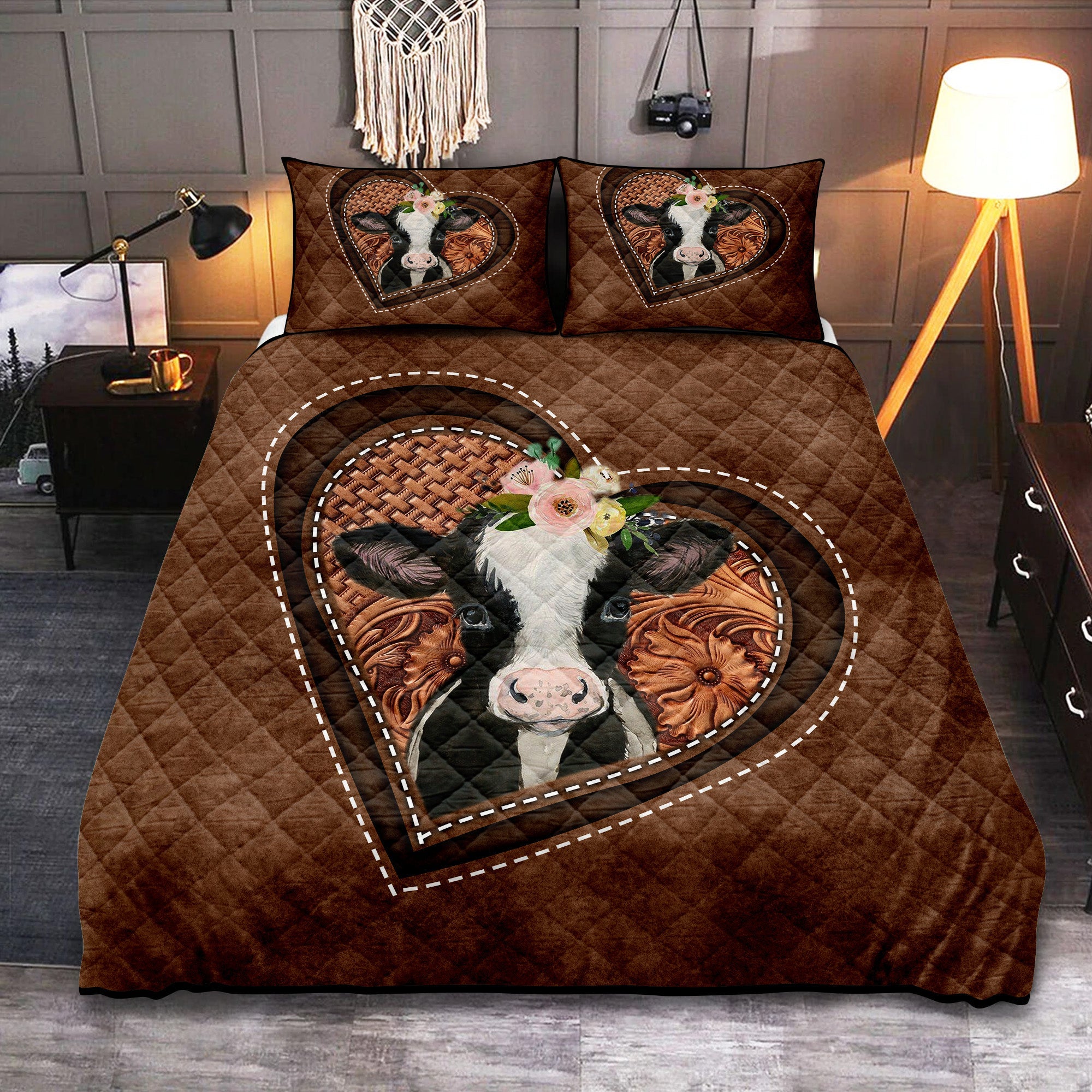 Cow Heart Flower Farm Quilt Bed Sets Nearkii