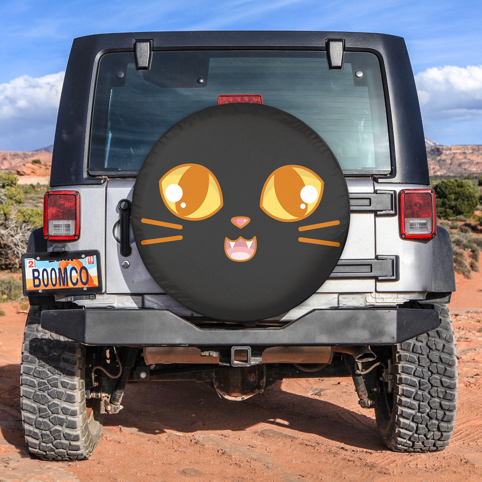 Cute Cat Face Spare Tire Cover Gift For Campers Nearkii