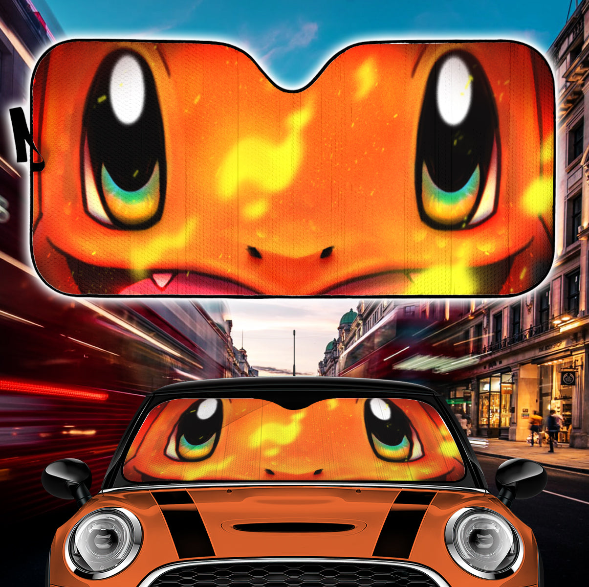 Cute Charmander Face Pokemon Car Auto Sunshades Nearkii