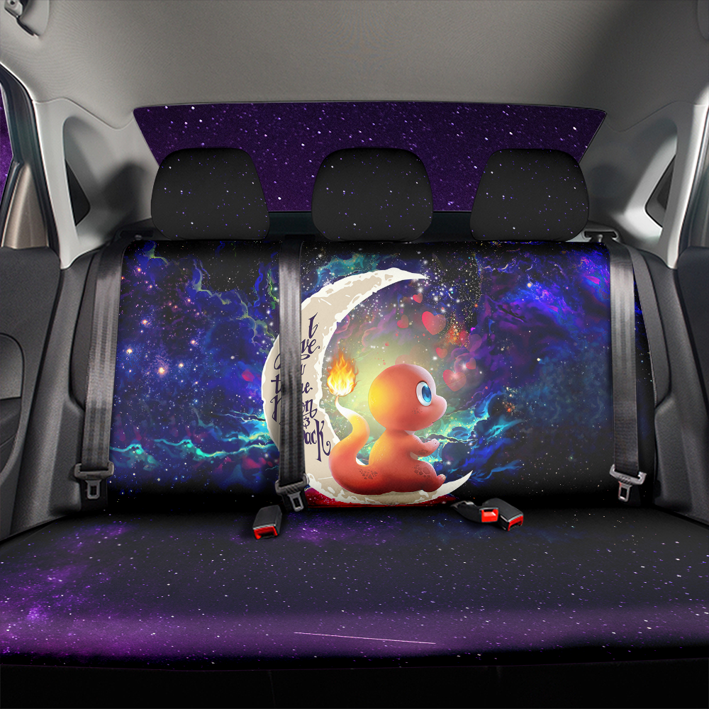 Cute Charmander Pokemon Love You To The Moon Galaxy Car Back Seat Covers Decor Protectors Nearkii