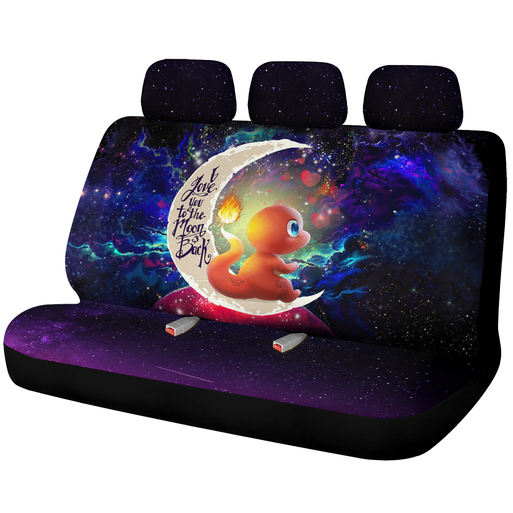 Cute Charmander Pokemon Love You To The Moon Galaxy Car Back Seat Covers Decor Protectors Nearkii