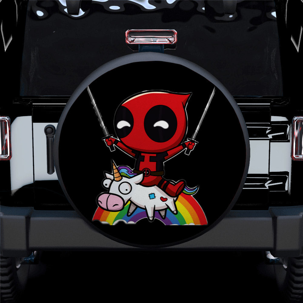 Cute Deadpool Unicorn Jeep Car Spare Tire Covers Gift For Campers Nearkii