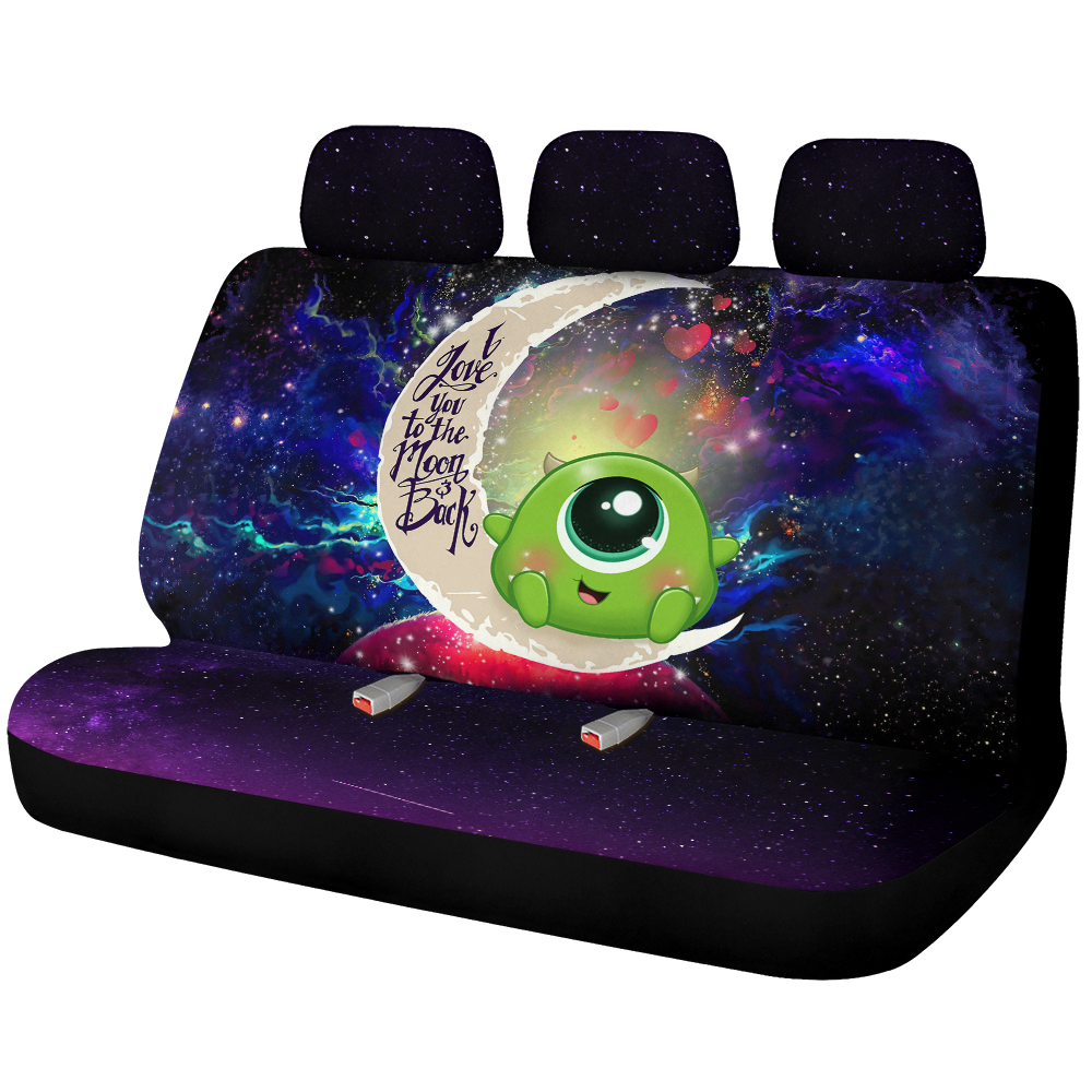 Cute Mike Monster Inc Love You To The Moon Galaxy Premium Custom Car Back Seat Covers Decor Protectors Nearkii