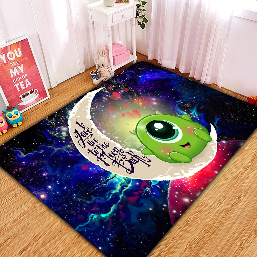 Cute Mike Monster Inc Love You To The Moon Galaxy Carpet Rug Home Room Decor Nearkii