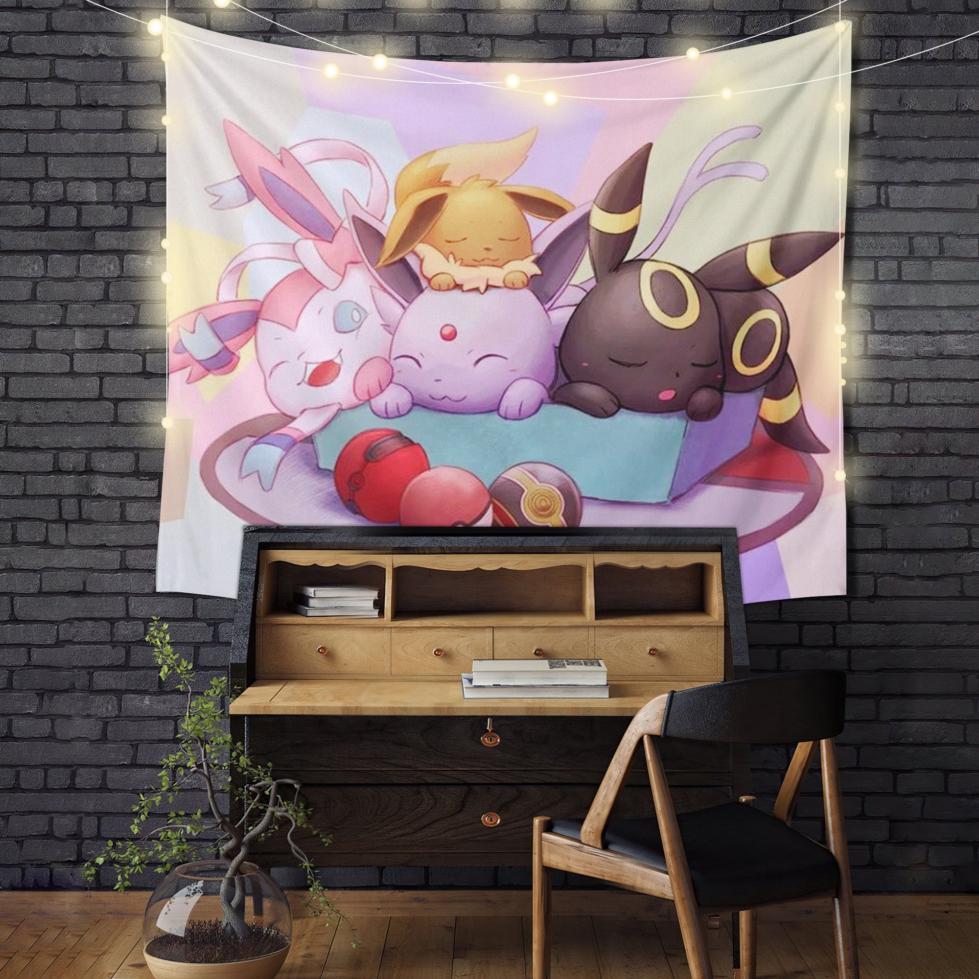 Cute Eevee Evolution Pokemon Tapestry Room Decor Nearkii