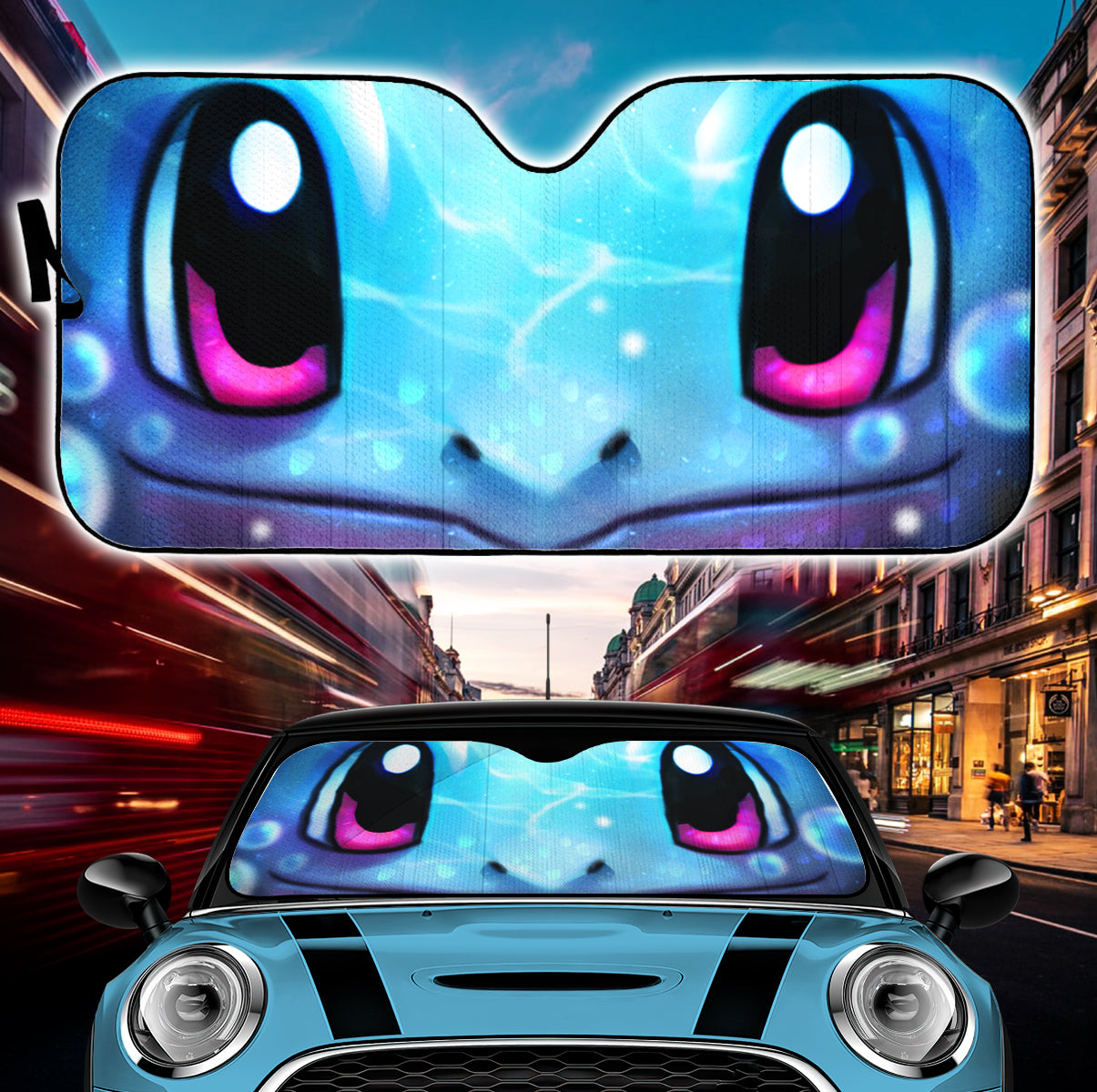 Cute Squirtle Kanto Face Pokemon Car Auto Sunshades Nearkii