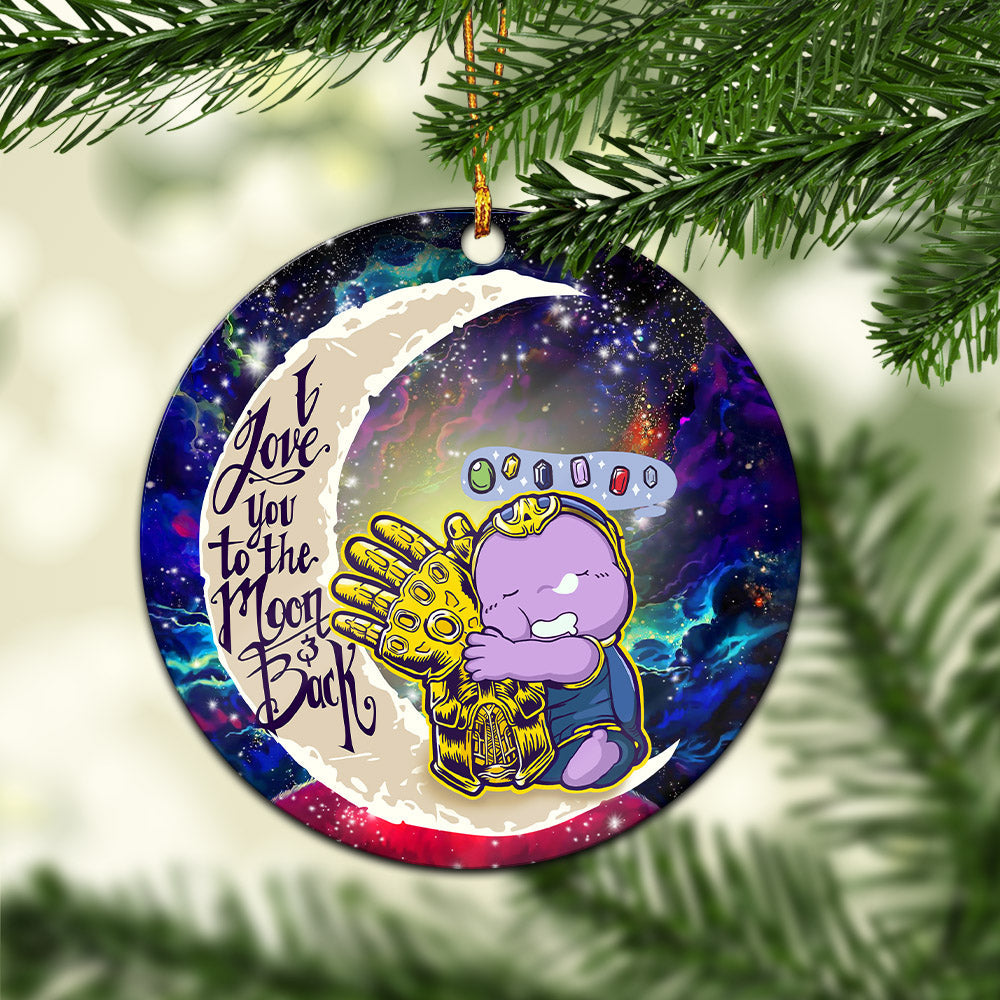 Cute Thanos Love You To The Moon Galaxy Mica Circle Ornament Perfect Gift For Holiday Nearkii