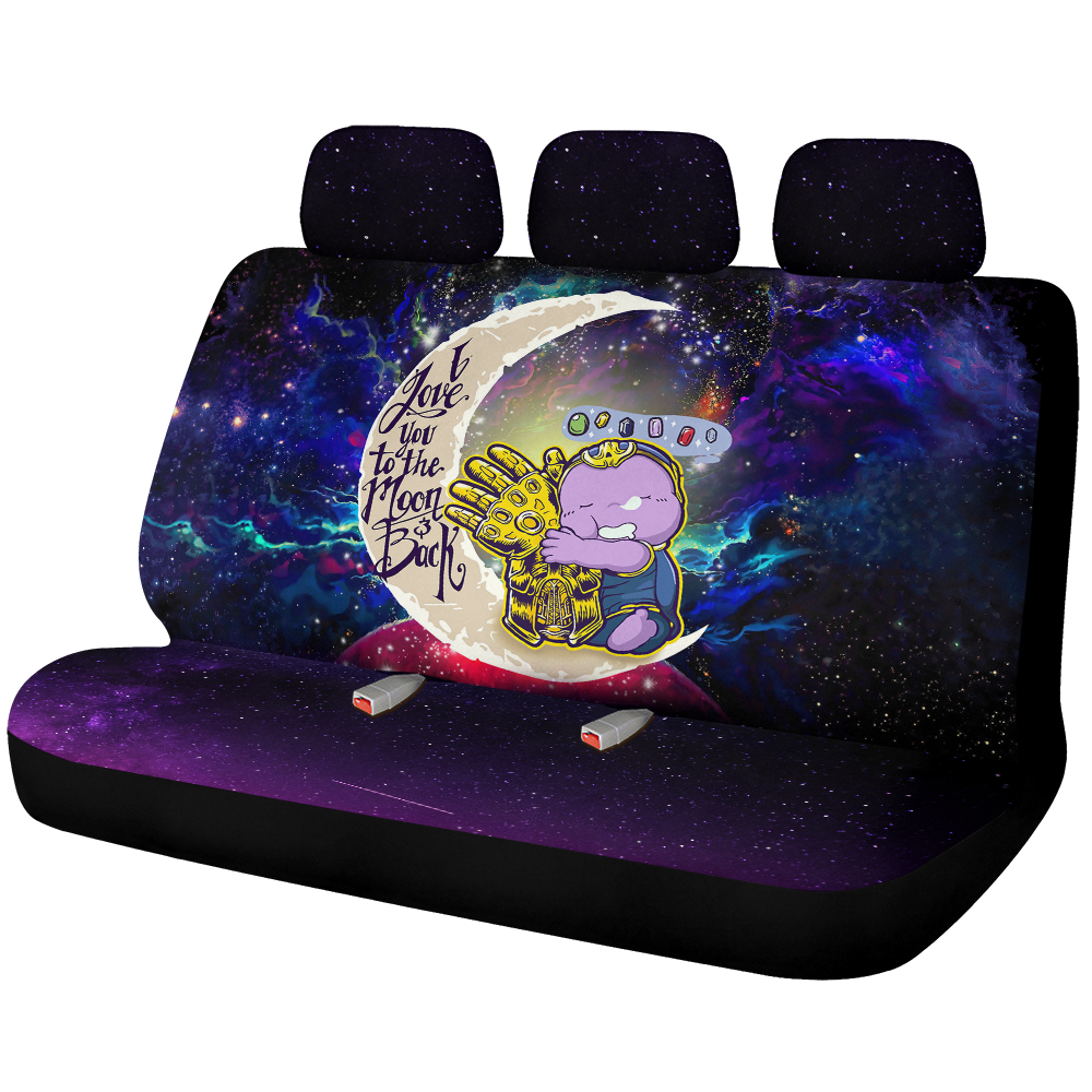 Cute Thanos Love You To The Moon Galaxy Premium Custom Car Back Seat Covers Decor Protectors Nearkii