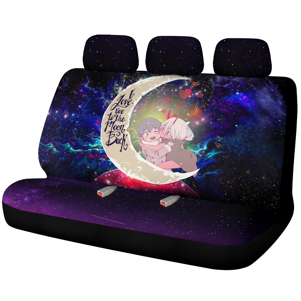 Darling In The Franxx Hiro And Zero Two Love You To The Moon Galaxy Premium Custom Car Back Seat Covers Decor Protectors Nearkii