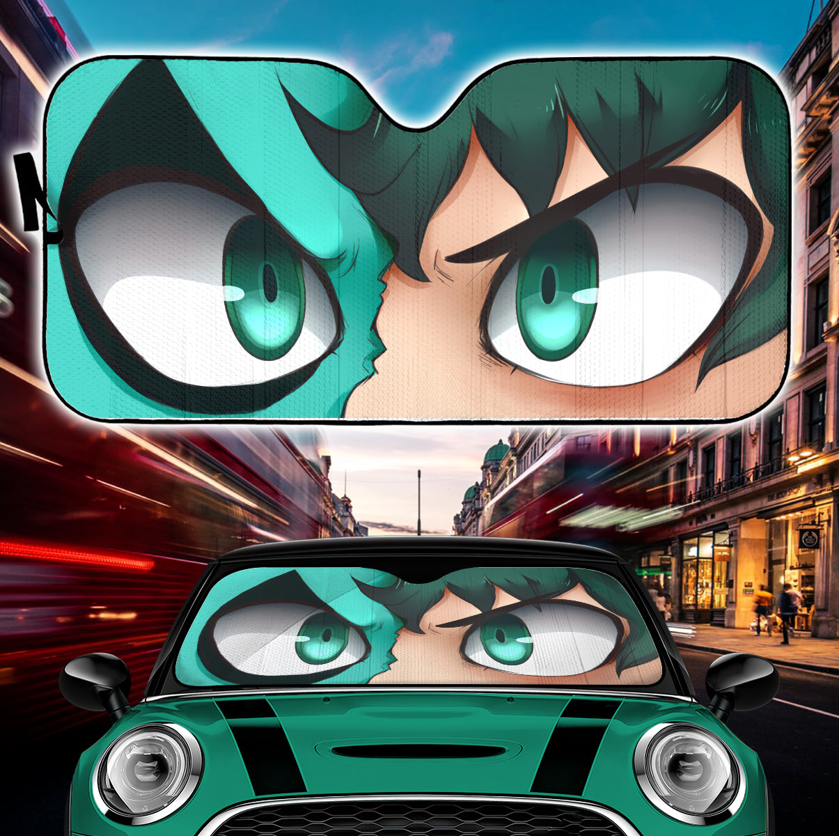 Deku Car Windshield Sun Shade Custom My Hero Academia Auto Sun Shades Nearkii