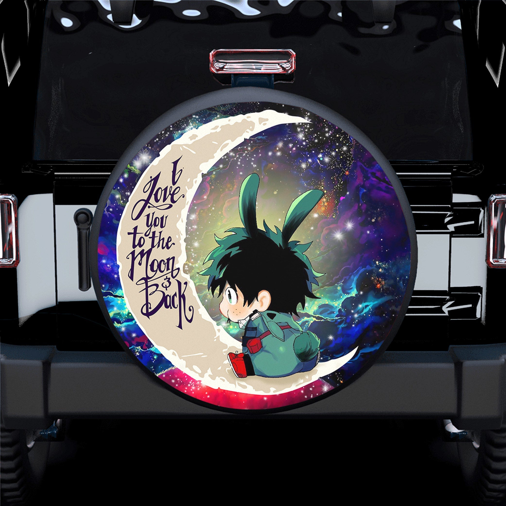 Deku My Hero Academia Anime Love You To The Moon Galaxy Spare Tire Covers Gift For Campers Nearkii