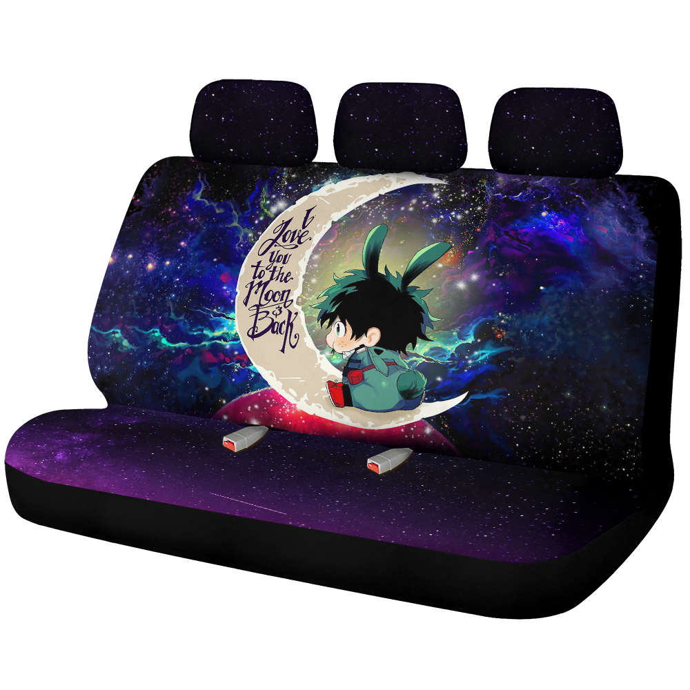 Deku My Hero Academia Anime Love You To The Moon Galaxy Premium Custom Car Back Seat Covers Decor Protectors Nearkii