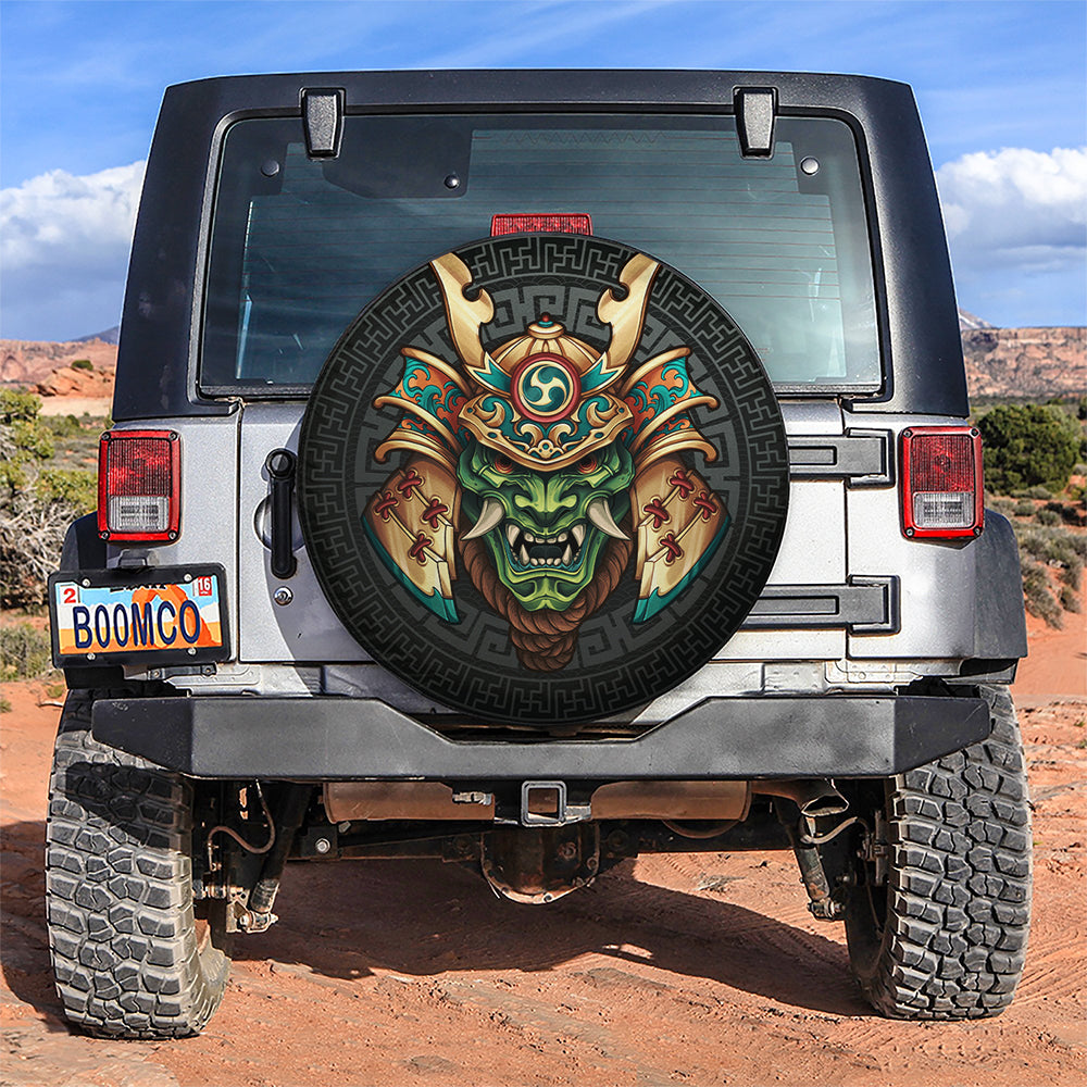 Demon Samurai Japan Car Spare Tire Covers Gift For Campers Nearkii