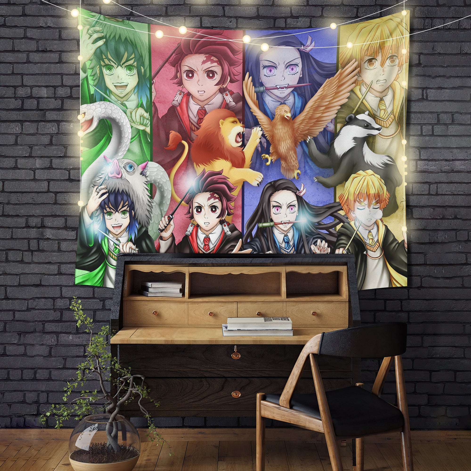 Demon Slayer Harry Potter Tapestry Room Decor Nearkii