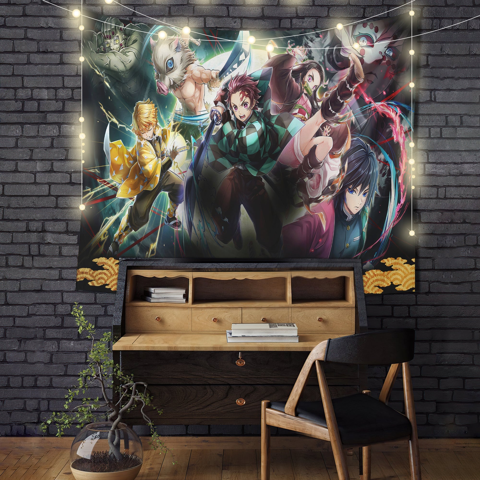 Demon Slayer Team Tapestry Room Decor Nearkii