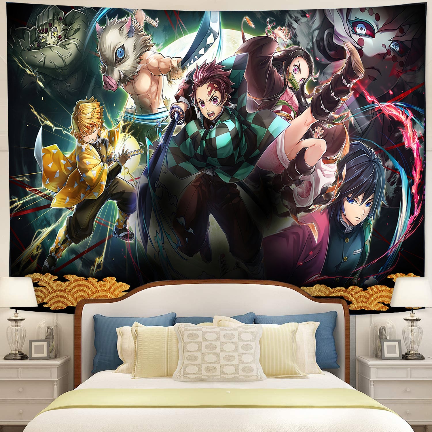 Demon Slayer Team Tapestry Room Decor Nearkii