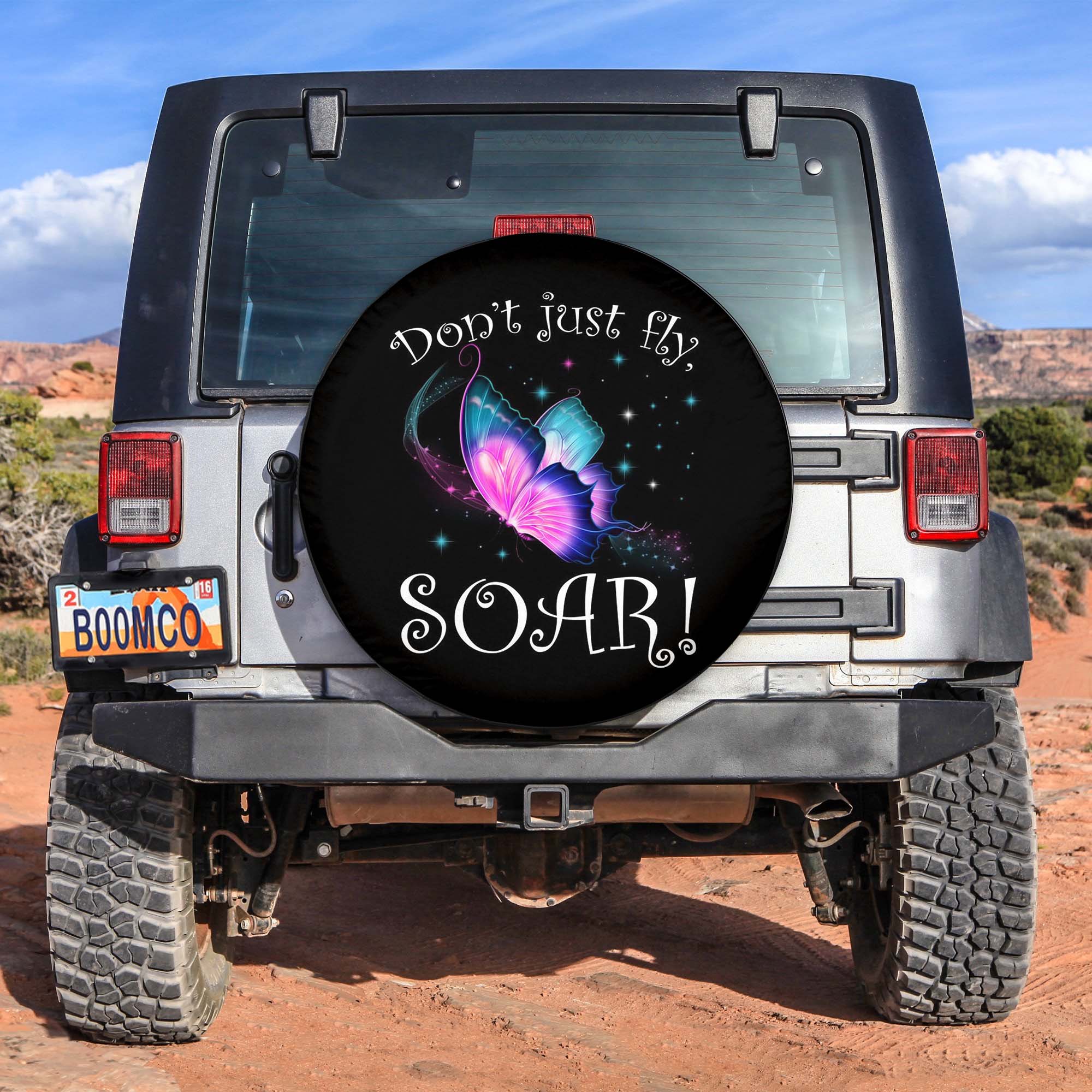 Don't just Fly SOAR (Butterfly) Spare Tire Covers Gift For Campers Nearkii