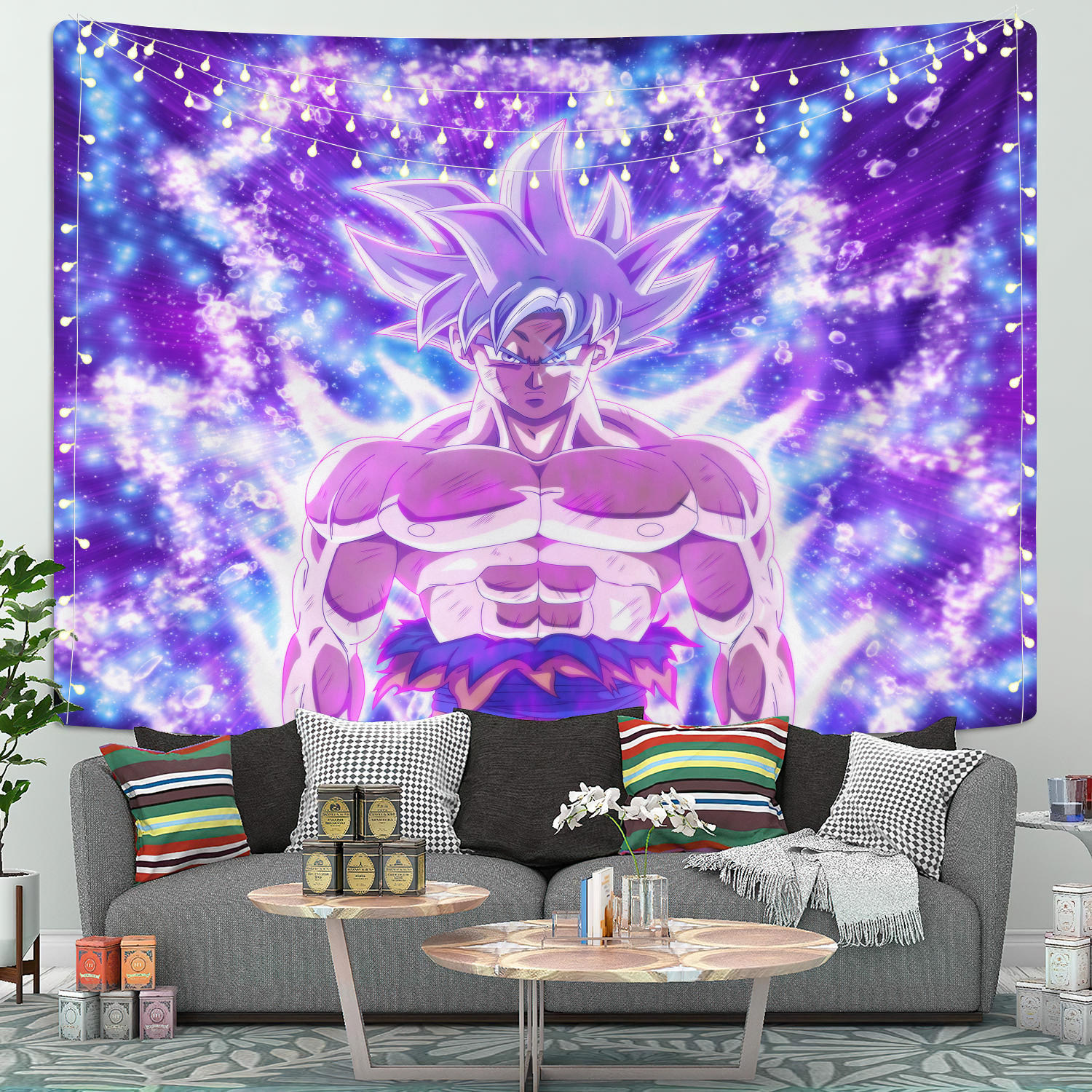 Dragon Ball Goku Ultra Instinct Anime Tapestry Room Decor Nearkii