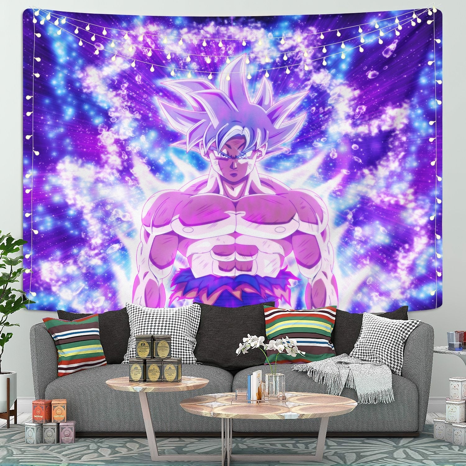 Dragon Ball Goku Ultra Instinct Anime Tapestry Room Decor Nearkii