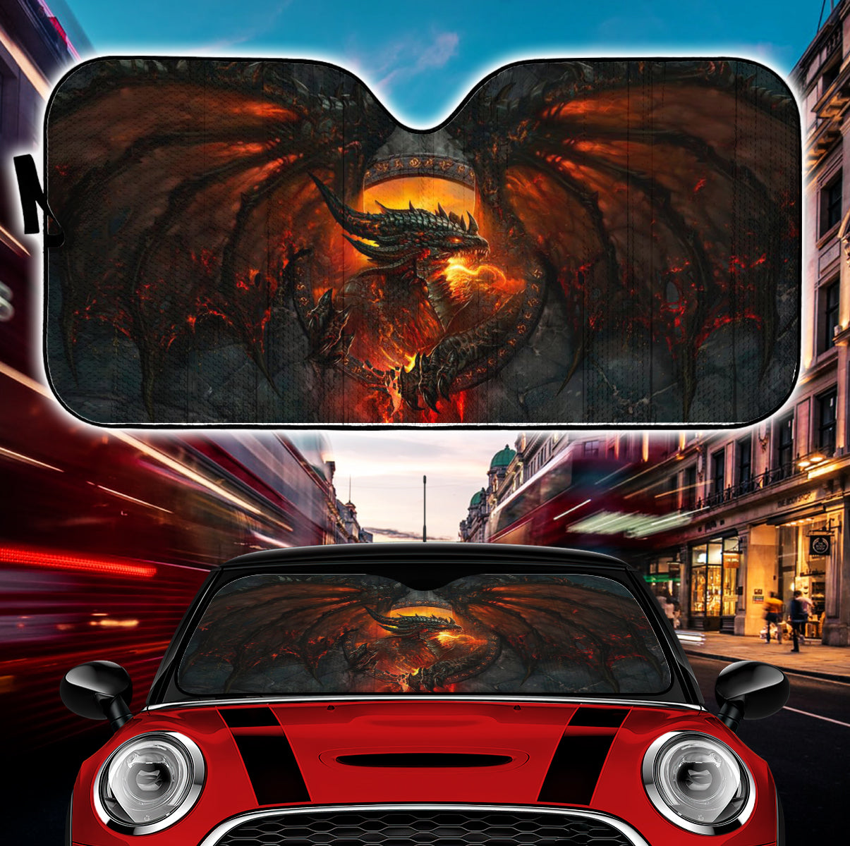 Dragon Fire Car Auto Sunshades Nearkii