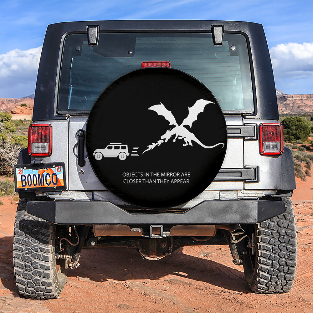 Dragon Are Closer Than They Appear Funny Jeep Car Spare Tire Covers Gift For Campers Nearkii