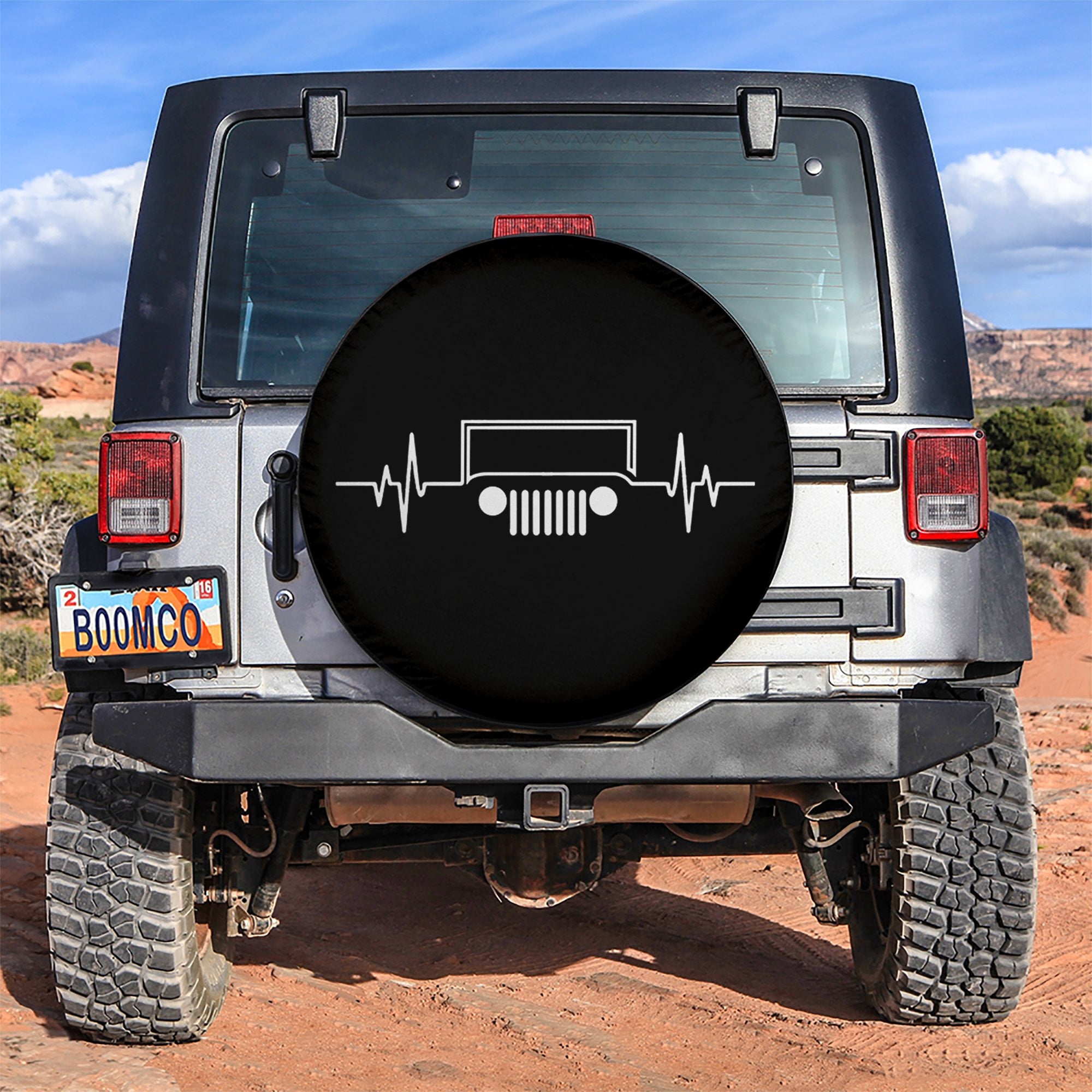 Jeep Drive Heartbeat Car Spare Tire Covers Gift For Campers Nearkii