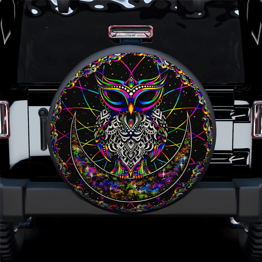 Electronic Owl, Wild Animals Car Spare Tire Cover Gift For Campers Nearkii