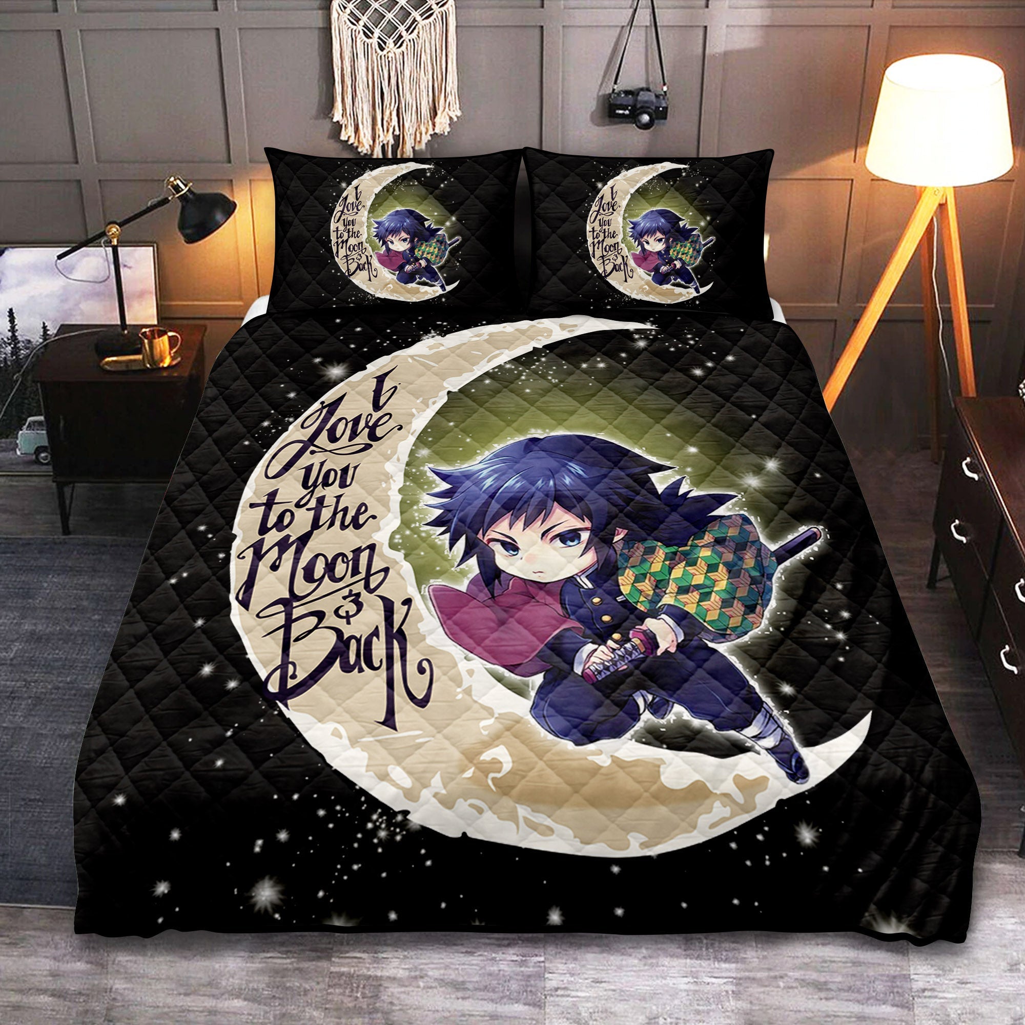 Evil Demon Slayer Cute Anime Quilt Bed Sets Nearkii