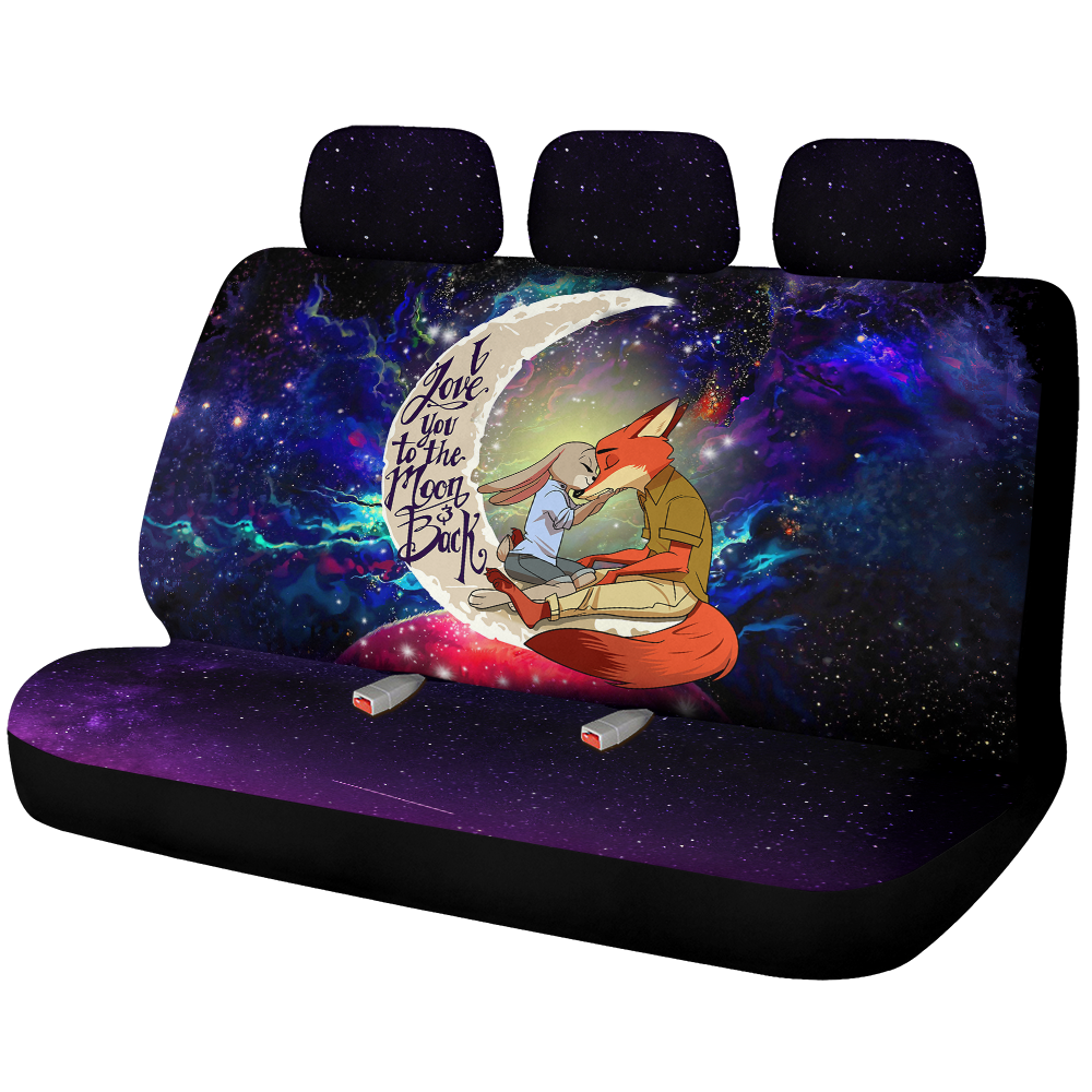 Fox Couple Love You To The Moon Galaxy Premium Custom Car Back Seat Covers Decor Protectors Nearkii