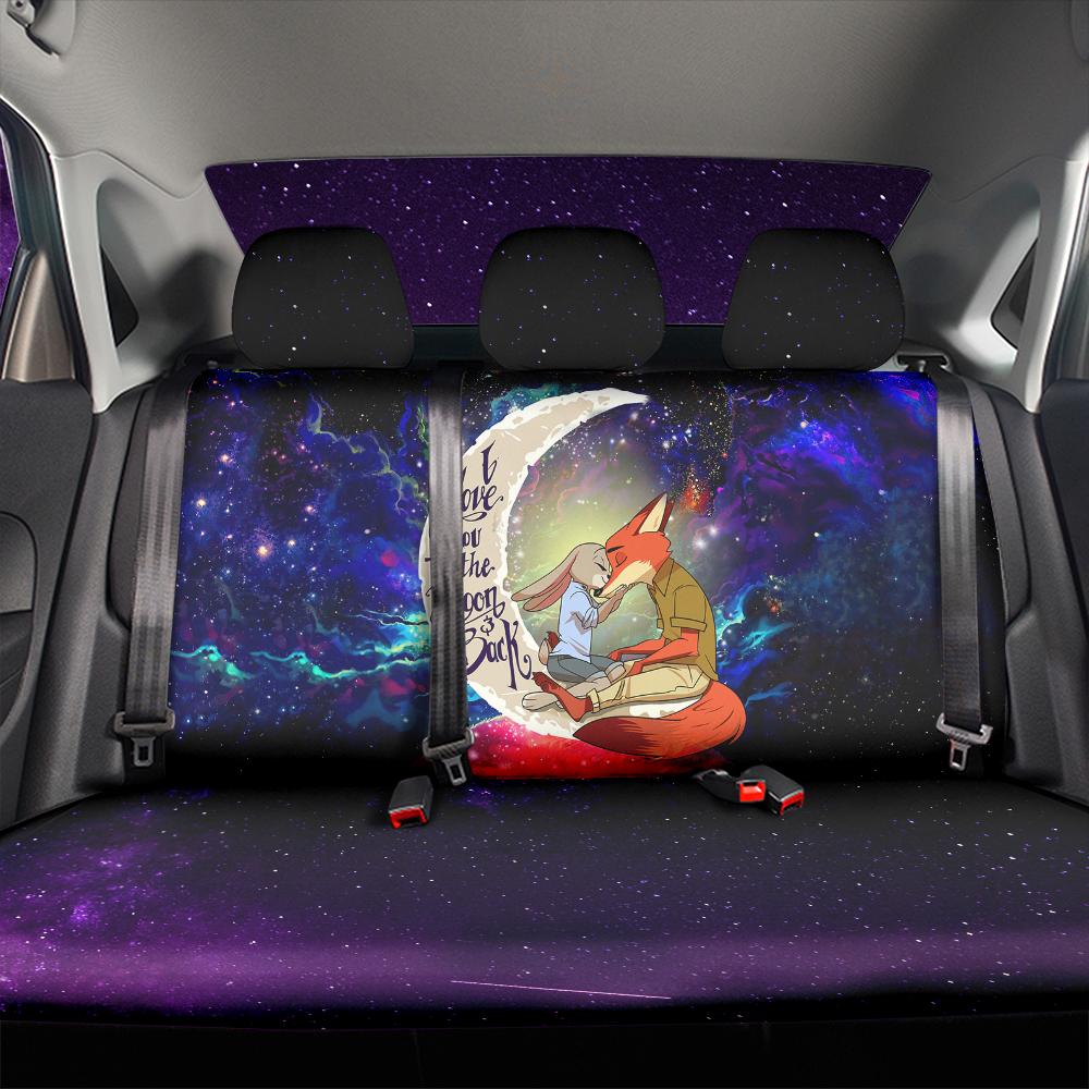 Fox Couple Love You To The Moon Galaxy Premium Custom Car Back Seat Covers Decor Protectors Nearkii