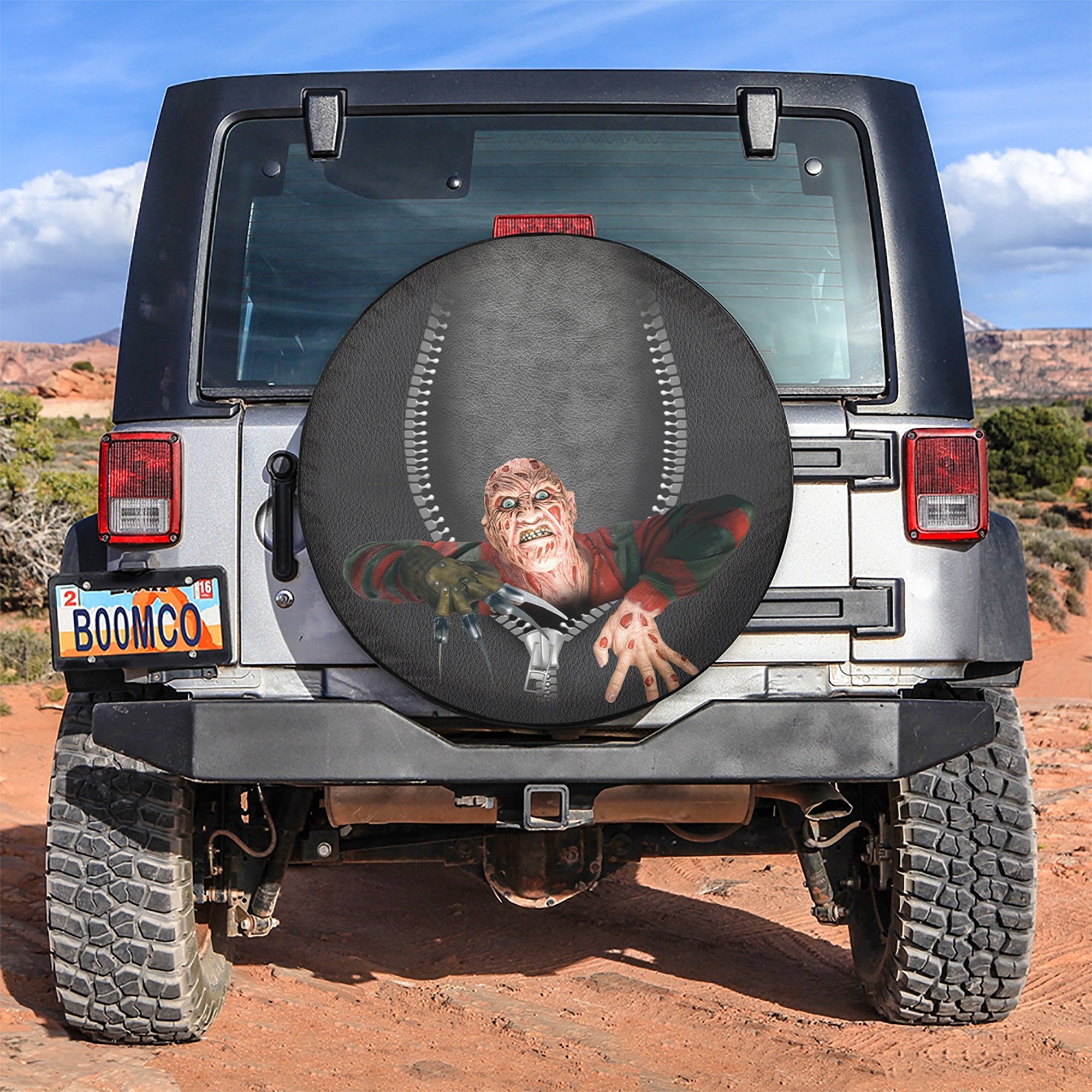 Freddy Krueger Zipper Car Spare Tire Gift For Campers Nearkii