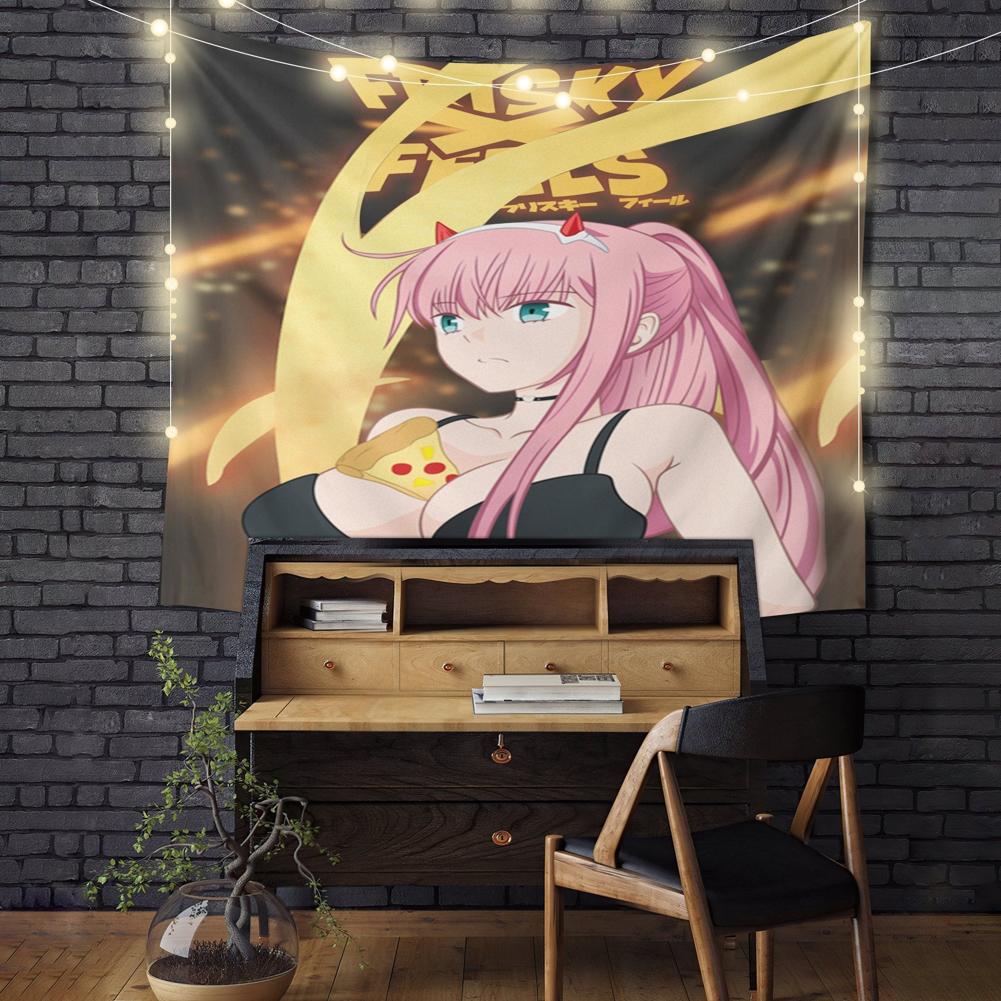 Zero Two Anime Girl Tapestry Room Decor Nearkii