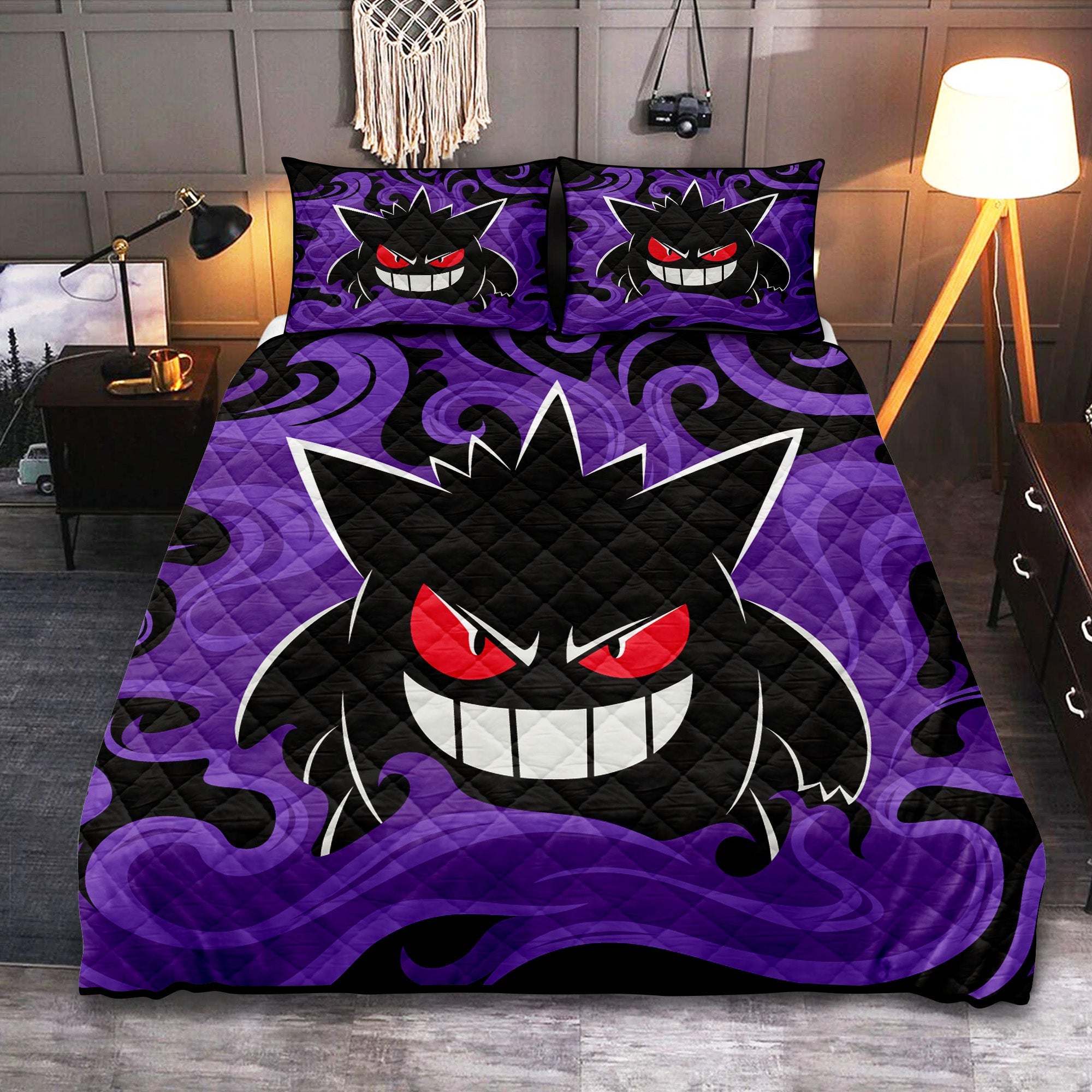 Gengar Pokemon Quilt Bed Sets Nearkii