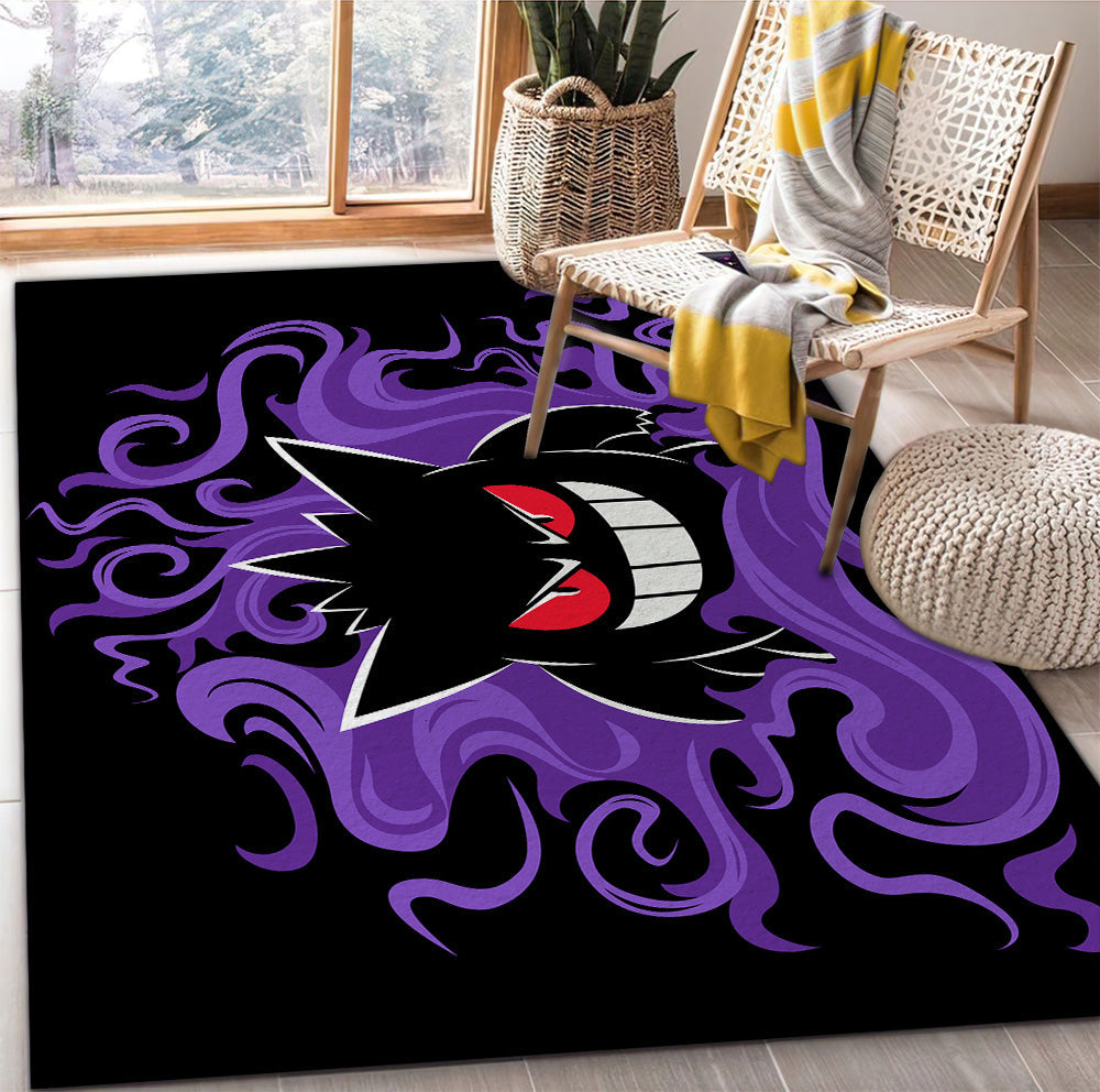 Gengar Pokemon Spoopy Carpet Rug Home Room Decor Nearkii