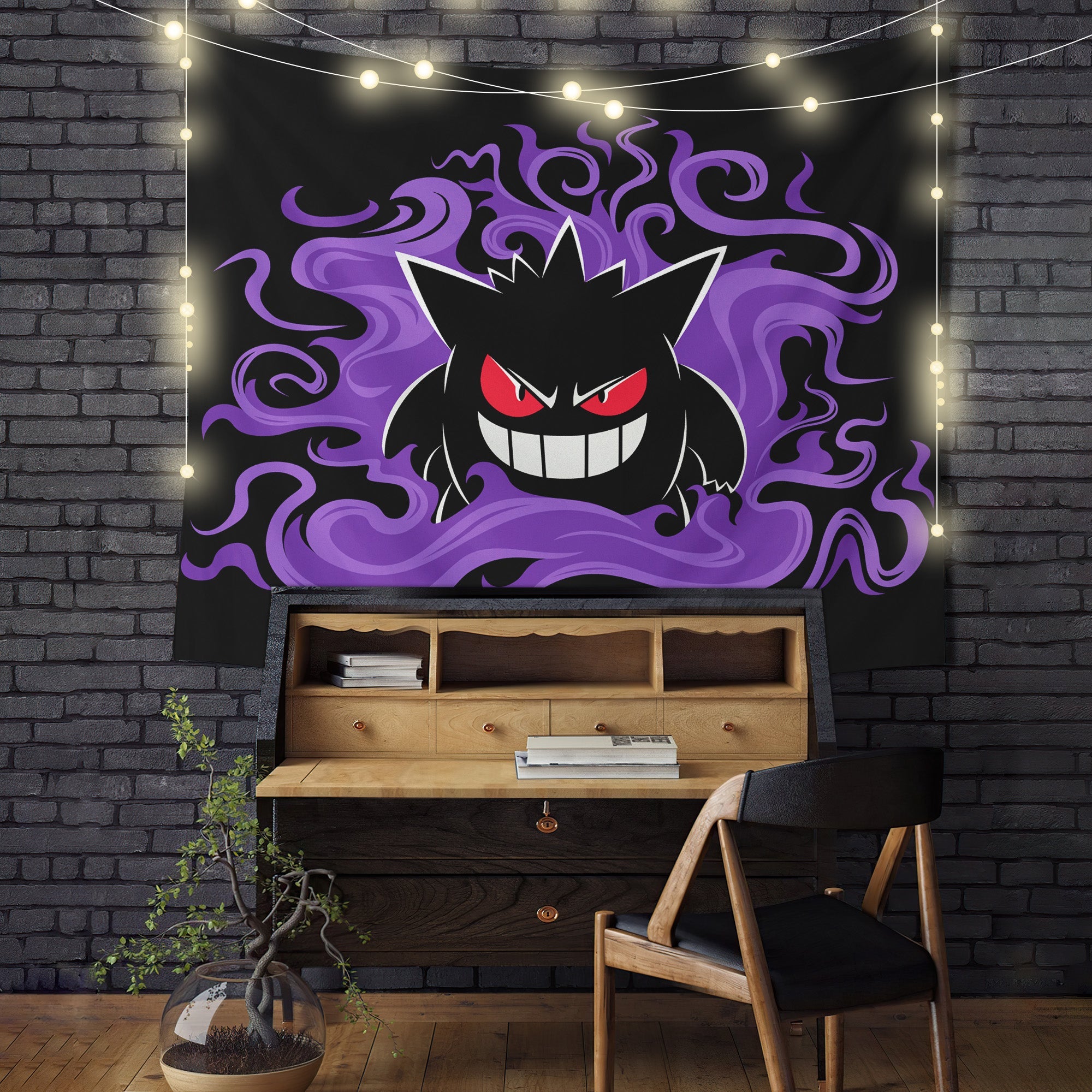 Gengar Pokemon Spoopy Tapestry Room Decor Nearkii