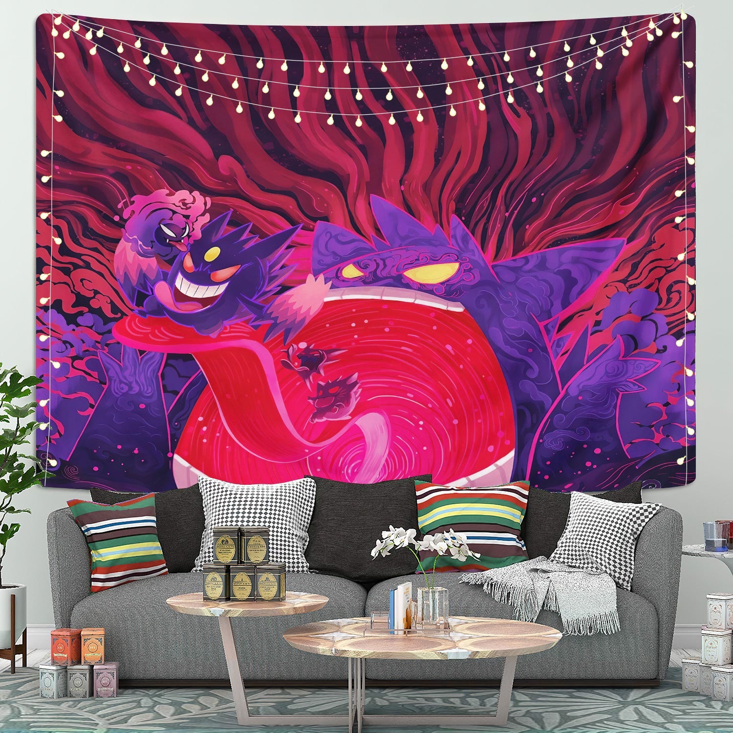 Gengar Pokemon Tapestry Room Decor Nearkii