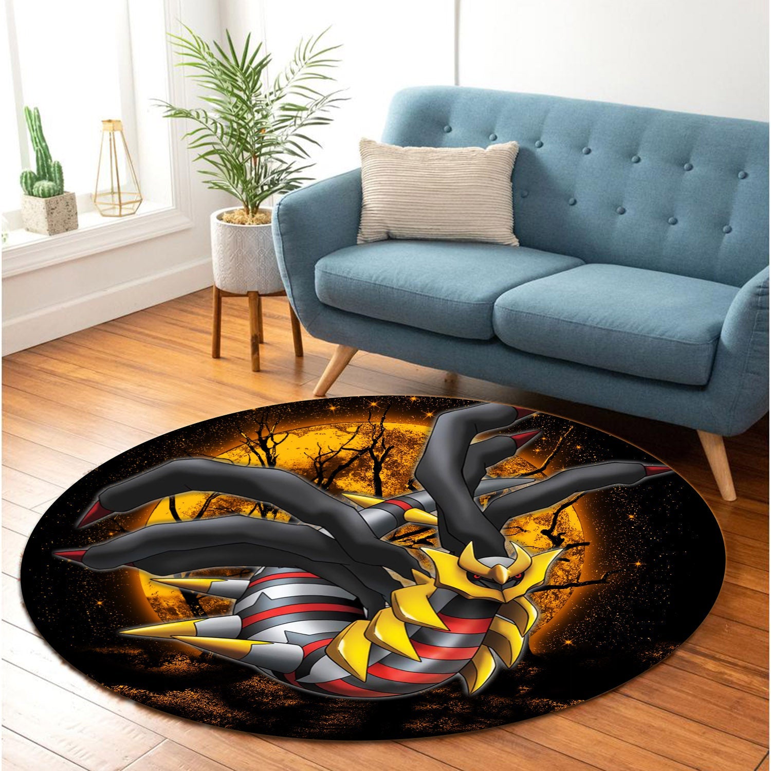 Giratina Moonlight Round Carpet Rug Bedroom Livingroom Home Decor Nearkii