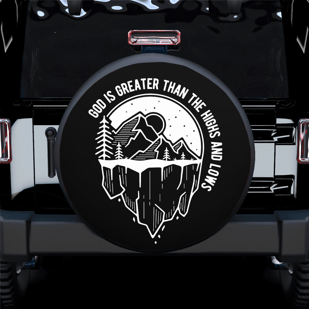 God Is Greater Than The Highs And Lows Jeep Car Spare Tire Cover Gift For Campers Nearkii