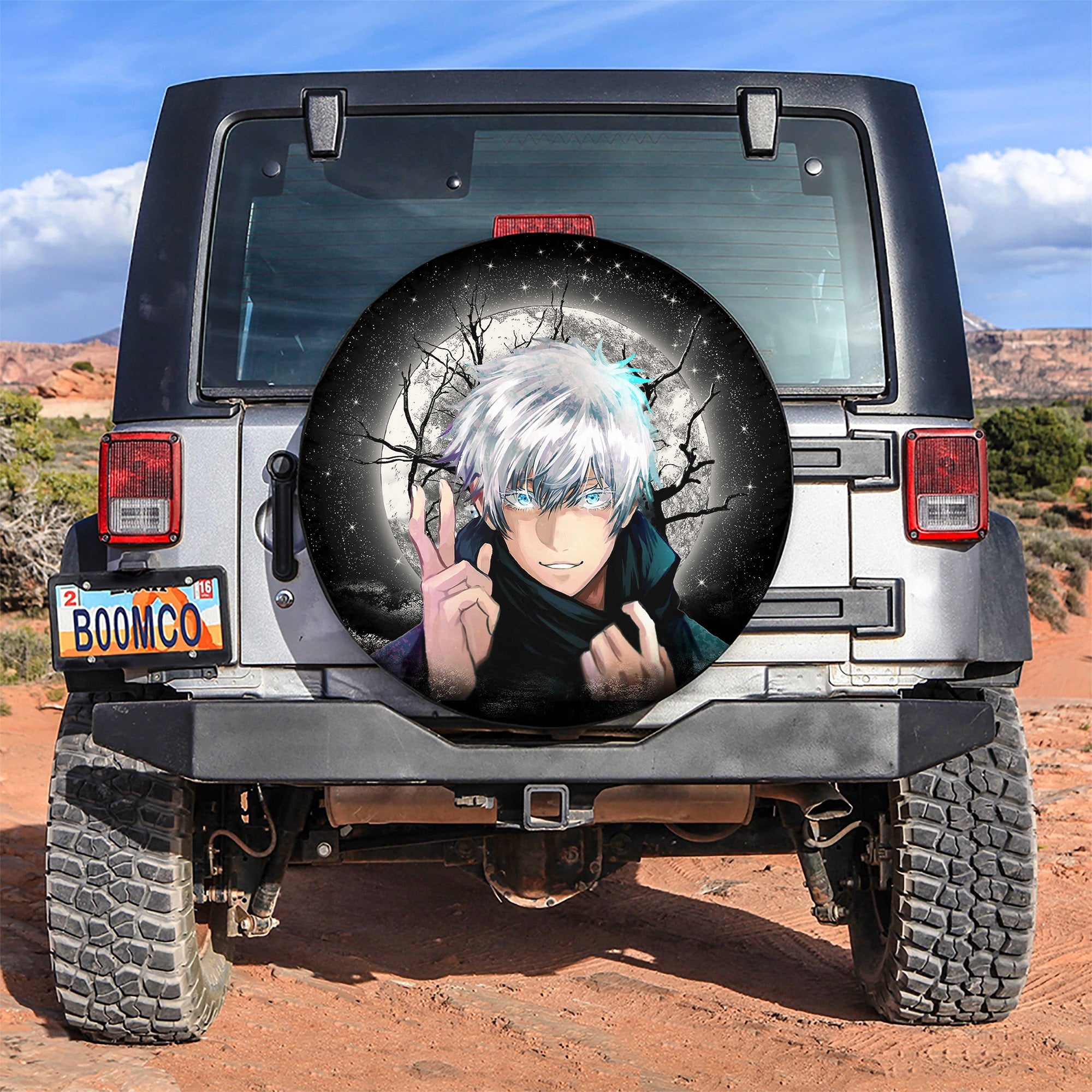 Satoru Gojo Jujutsu Kaisen Moonlight Spare Tire Cover Gift For Campers Nearkii