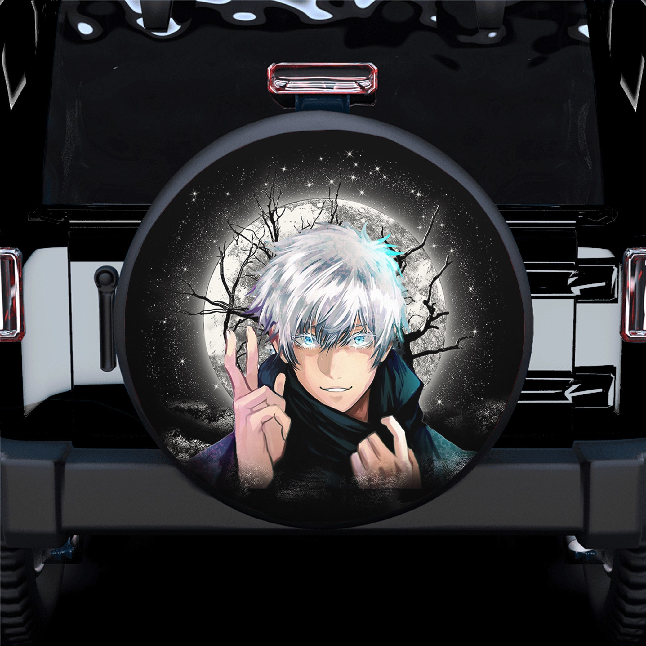 Satoru Gojo Jujutsu Kaisen Moonlight Spare Tire Cover Gift For Campers Nearkii