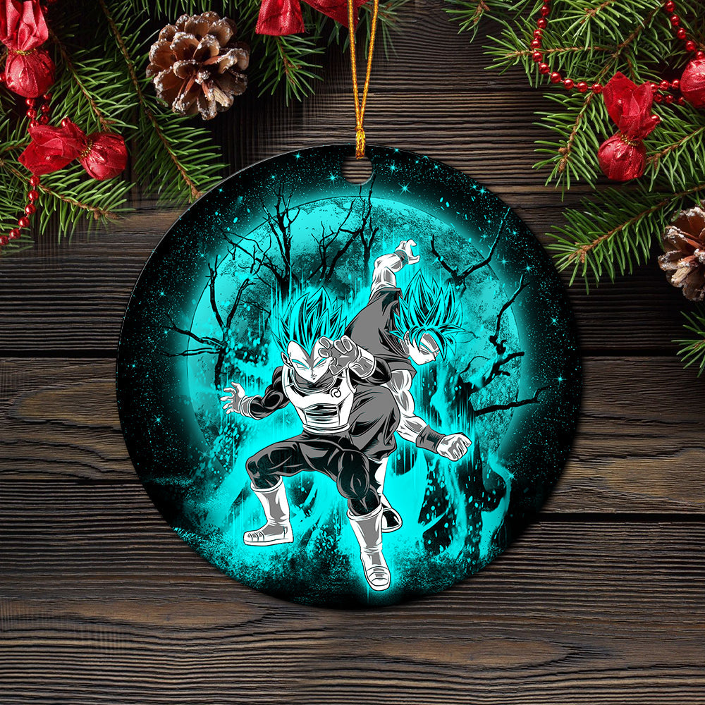 Goku Vegeta Moonlight Mica Circle Ornament Perfect Gift For Holiday Nearkii