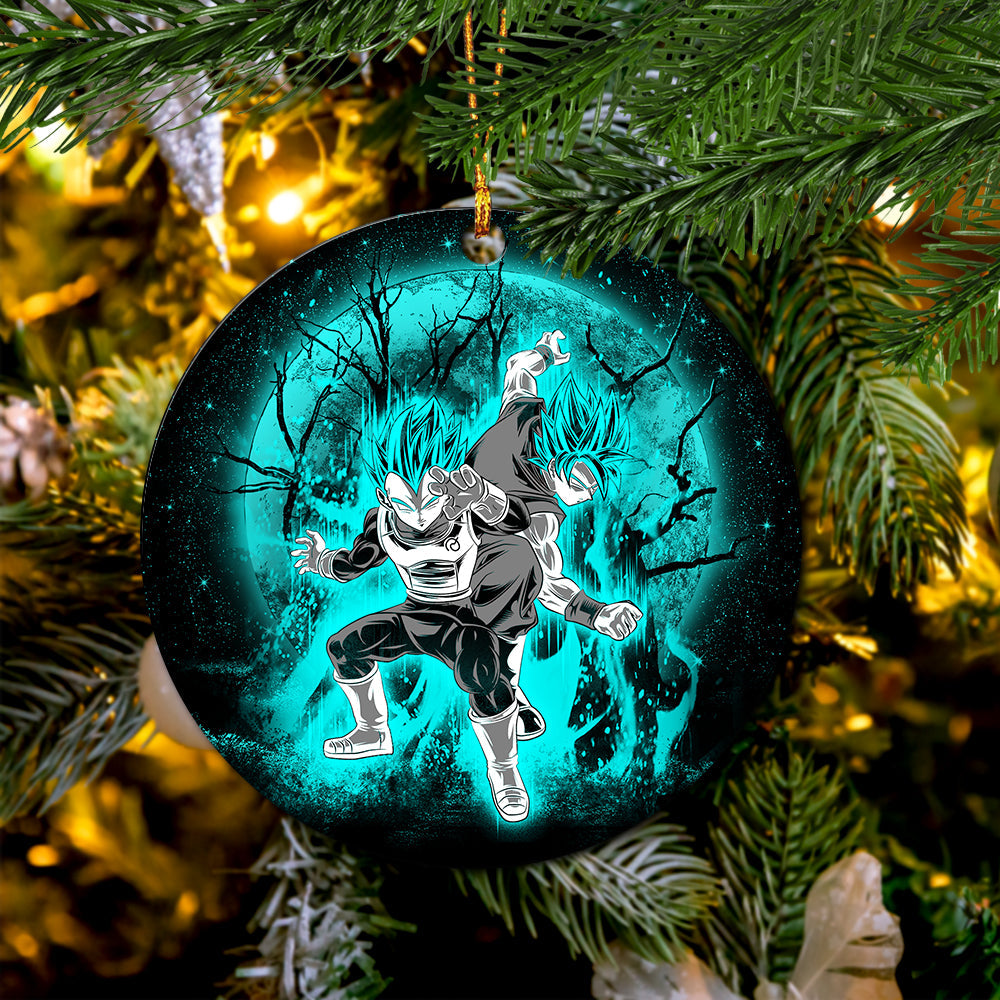 Goku Vegeta Moonlight Mica Circle Ornament Perfect Gift For Holiday Nearkii