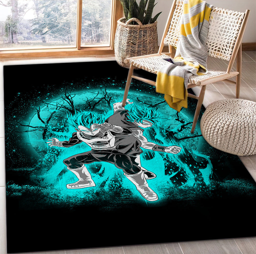 Goku Vegeta Moonlight Area Carpet Rug Home Decor Bedroom Living Room Decor Nearkii