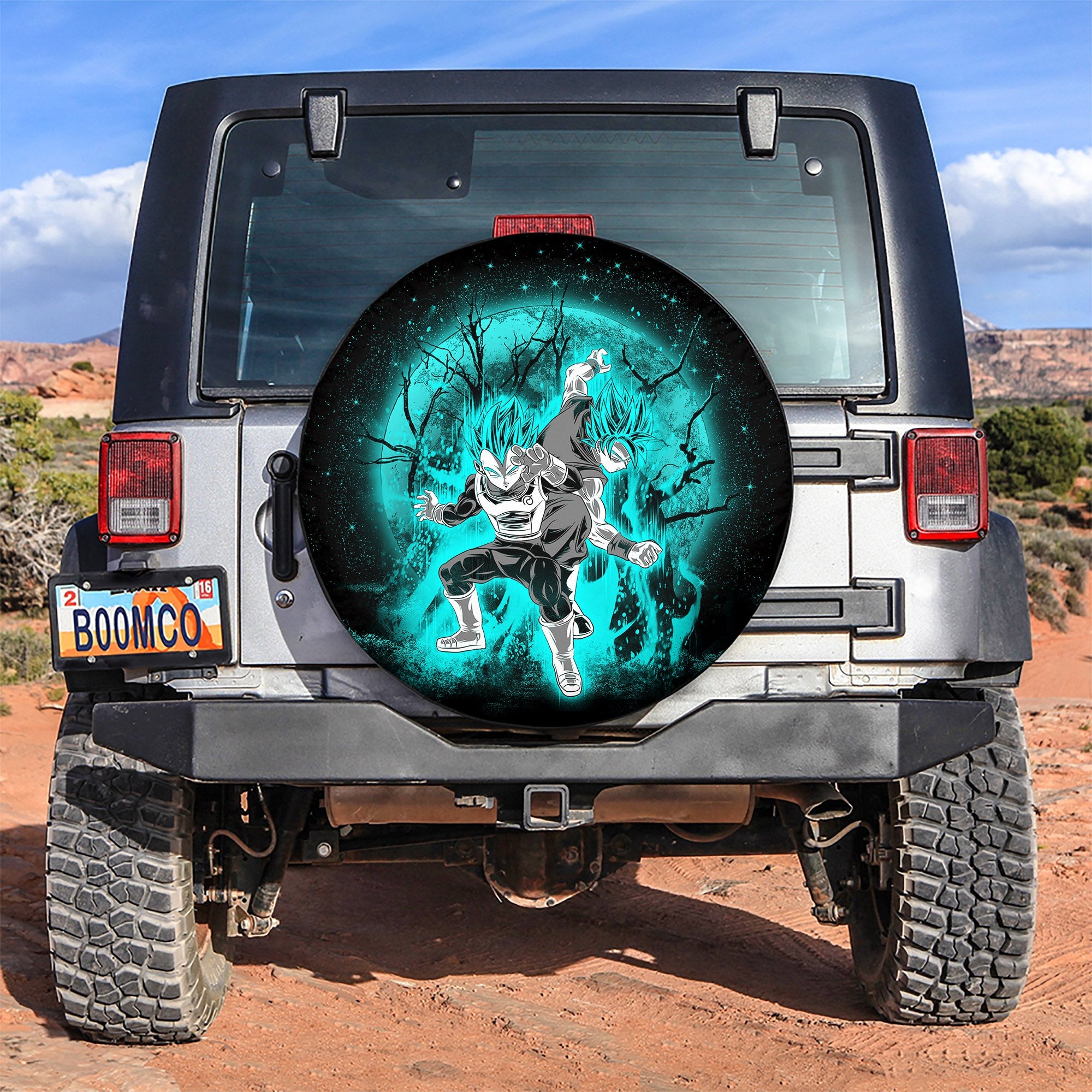 Goku Vegeta Dragon Ball Moonlight Spare Tire Cover Gift For Campers Nearkii