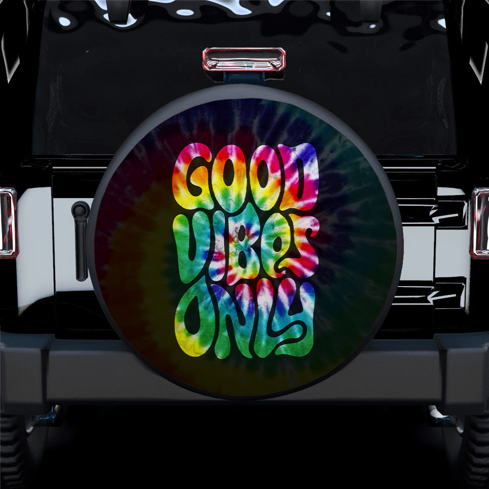 Good Vibes Only Car Spare Tire Cover Gift For Campers Nearkii