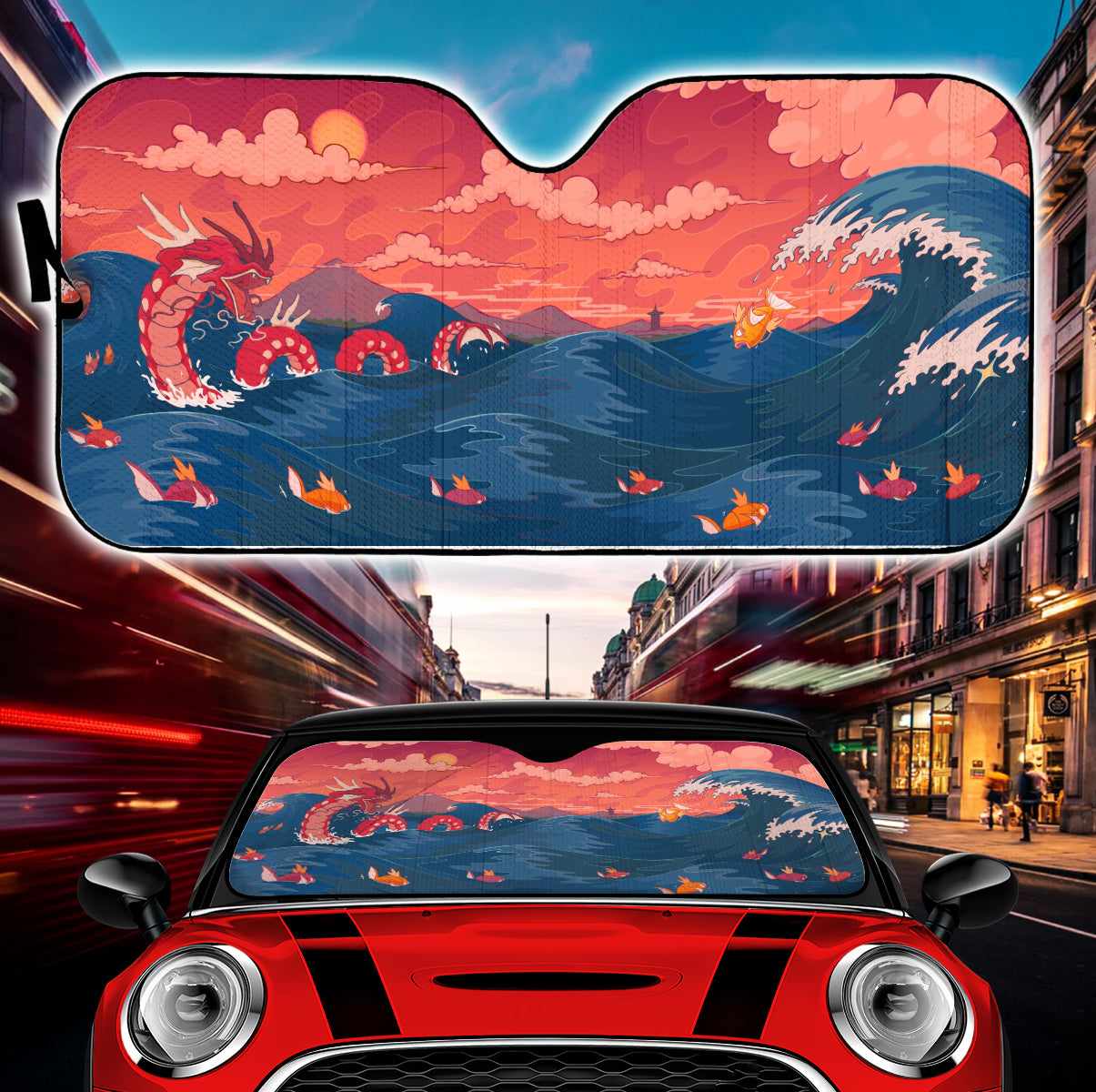 Great Wave Pokemon Car Auto Sunshades Nearkii