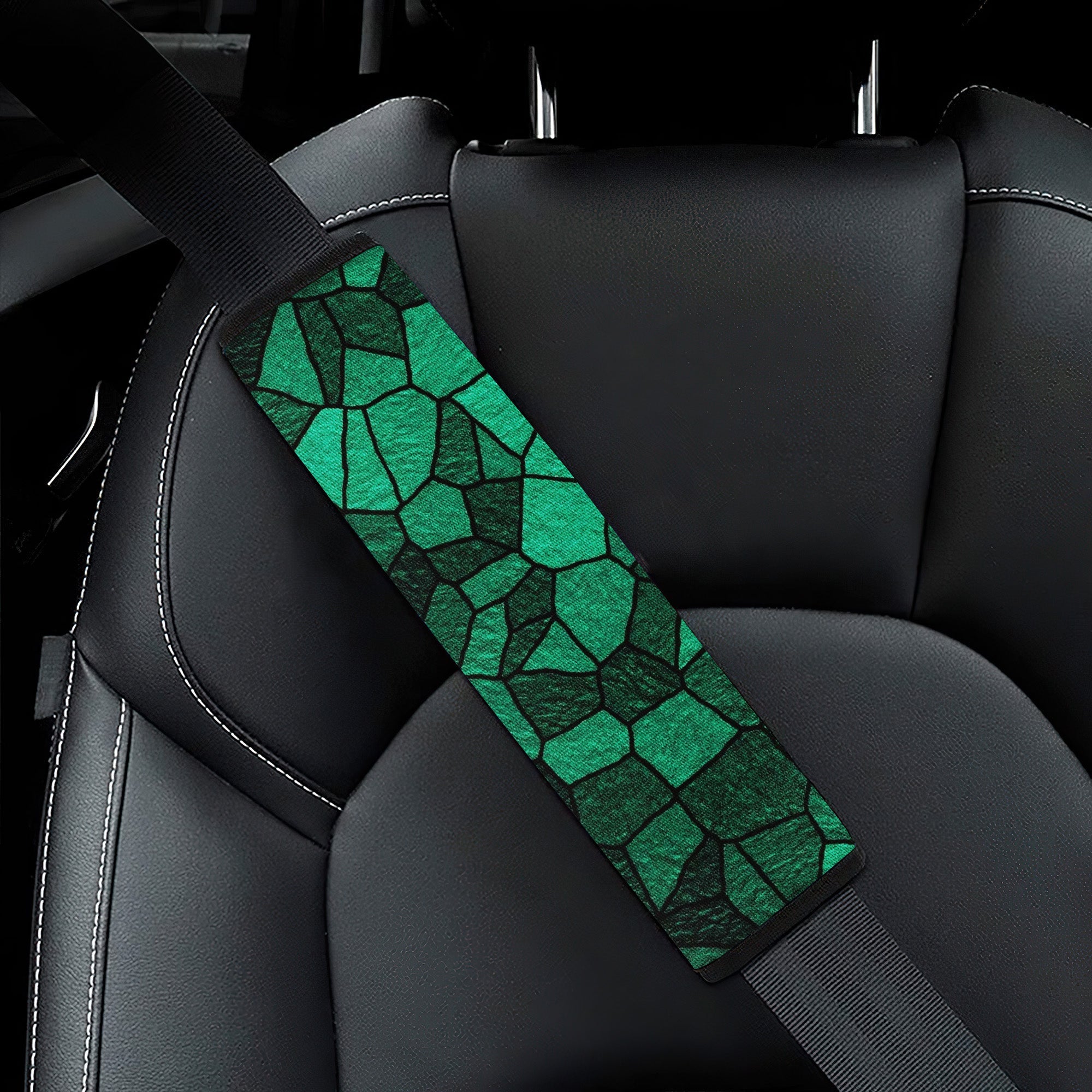 Green Wall Premium Custom Car Seat Belt Covers Nearkii