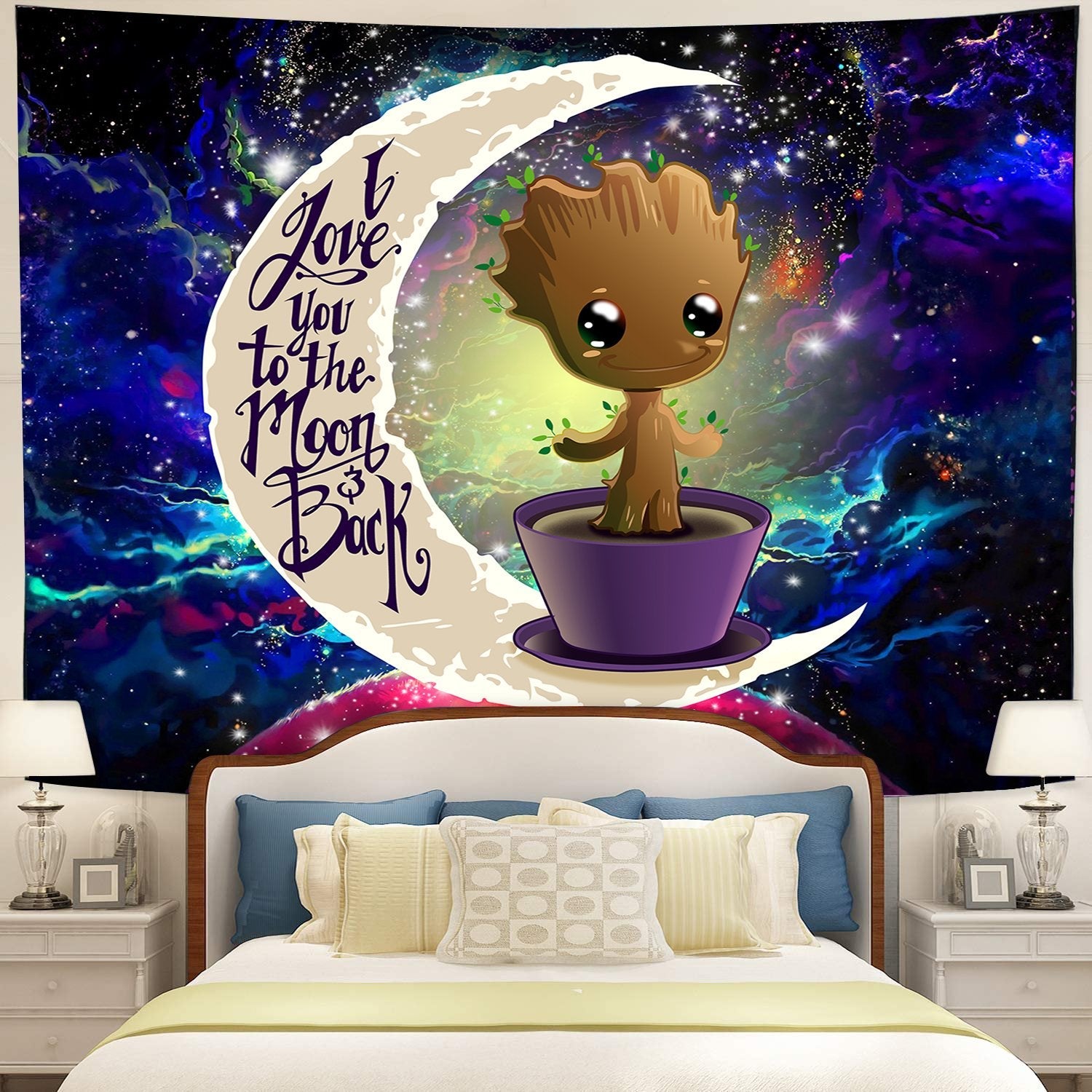 Groot Baby Moon And Back Tapestry Room Decor Nearkii