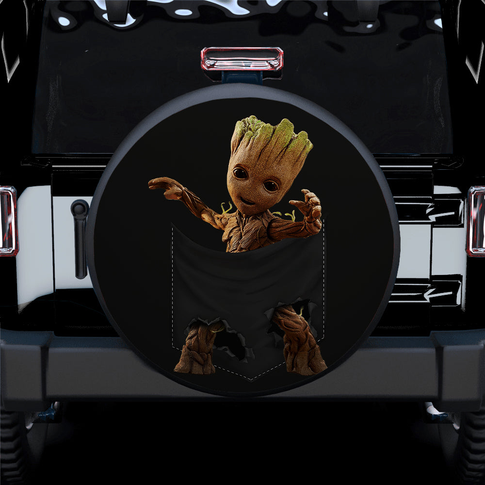 Baby Groot Hanging Pocket Car Spare Tire Covers Gift For Campers Nearkii